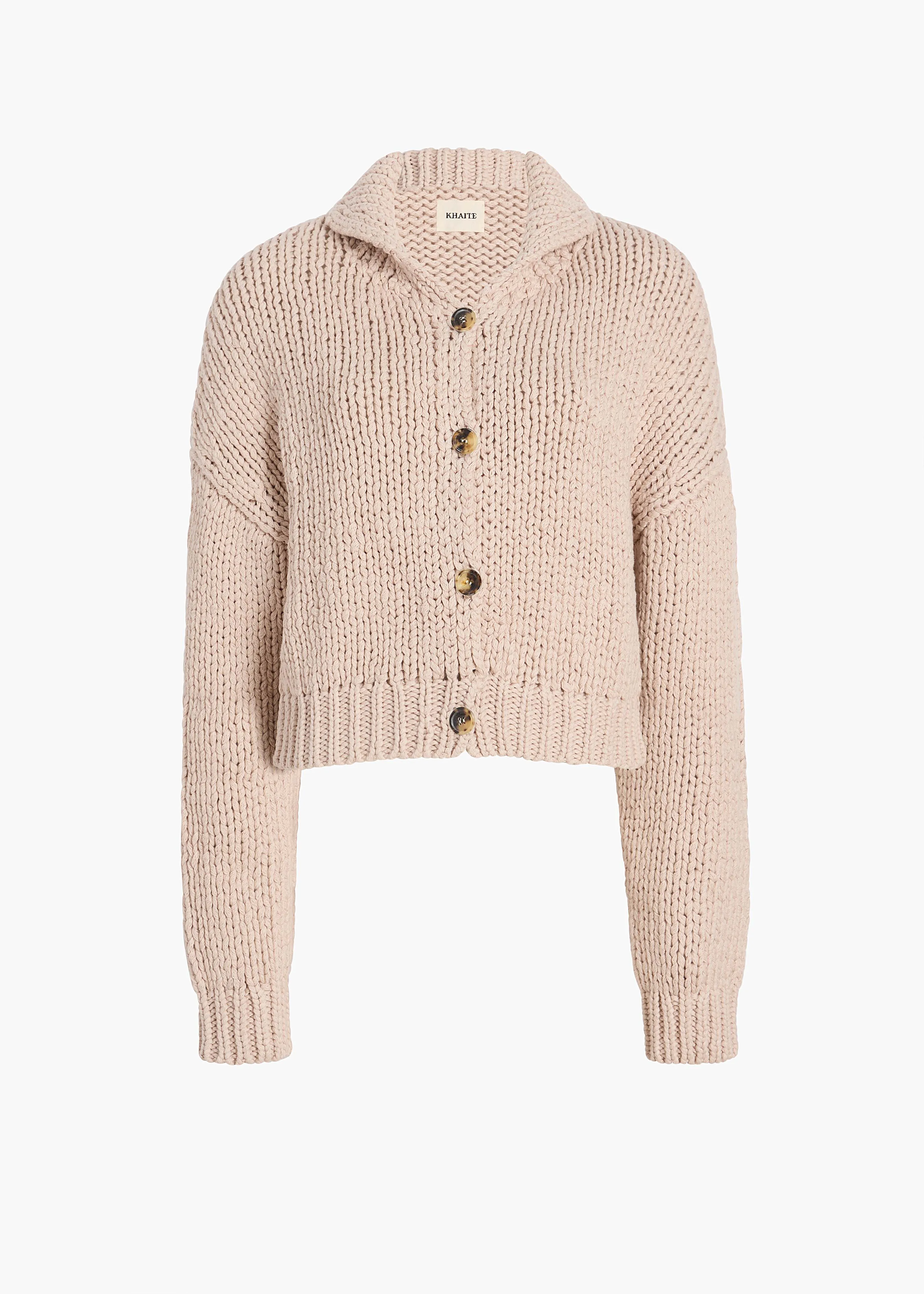 Lotta Cardigan in Parchment sold by KHAITE