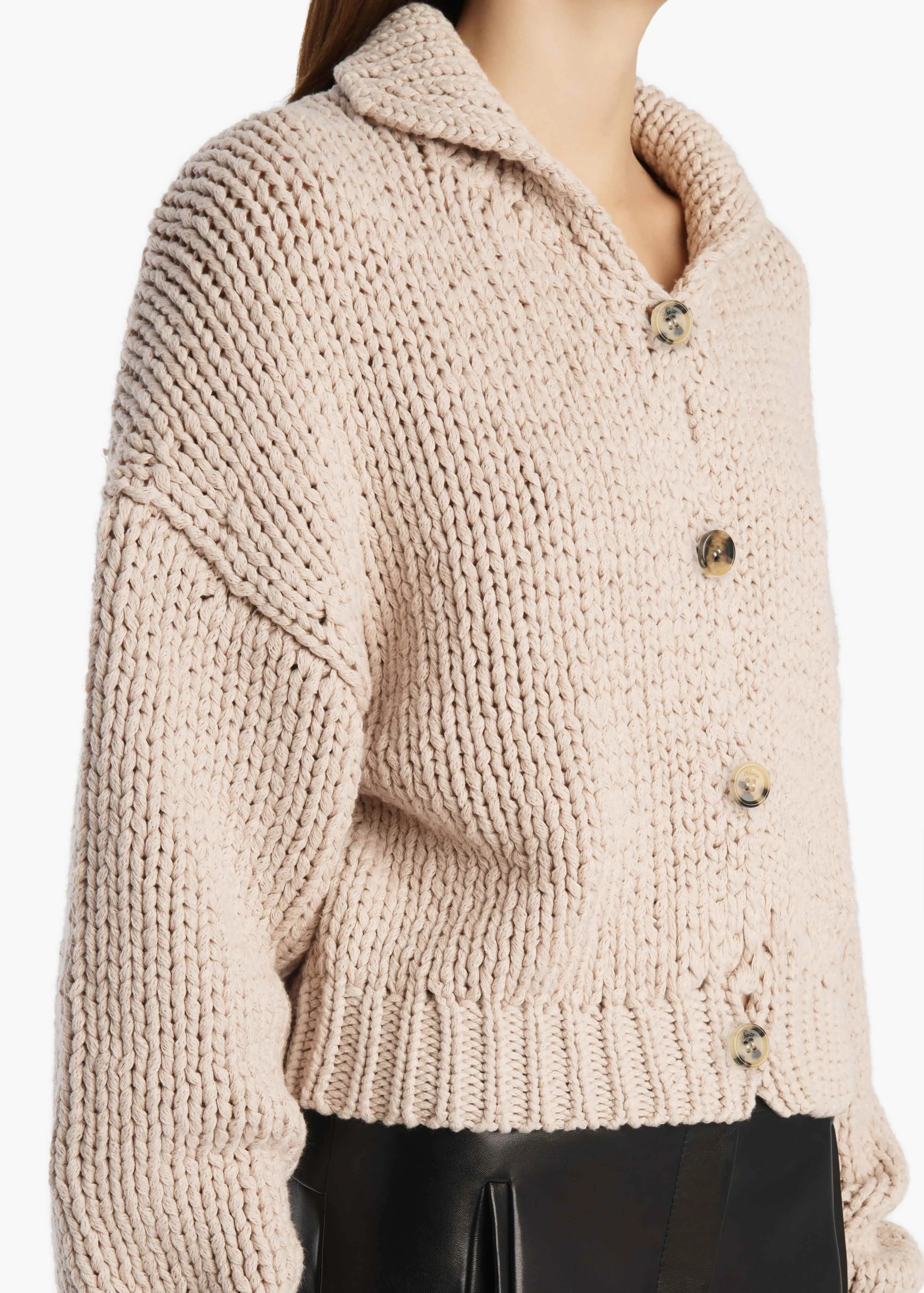 Lotta Cardigan in Parchment sold by KHAITE product image thumbnail 5