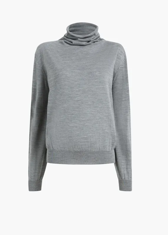 Annette Sweater in Sterling made by KHAITE