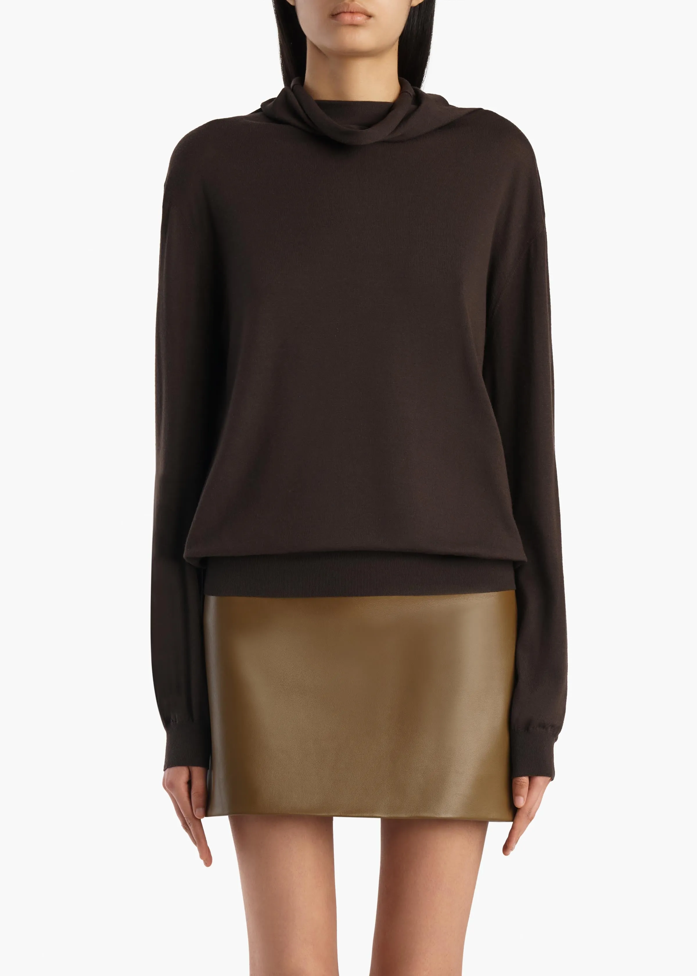 Annette Sweater in Espresso sold by KHAITE product image thumbnail 3