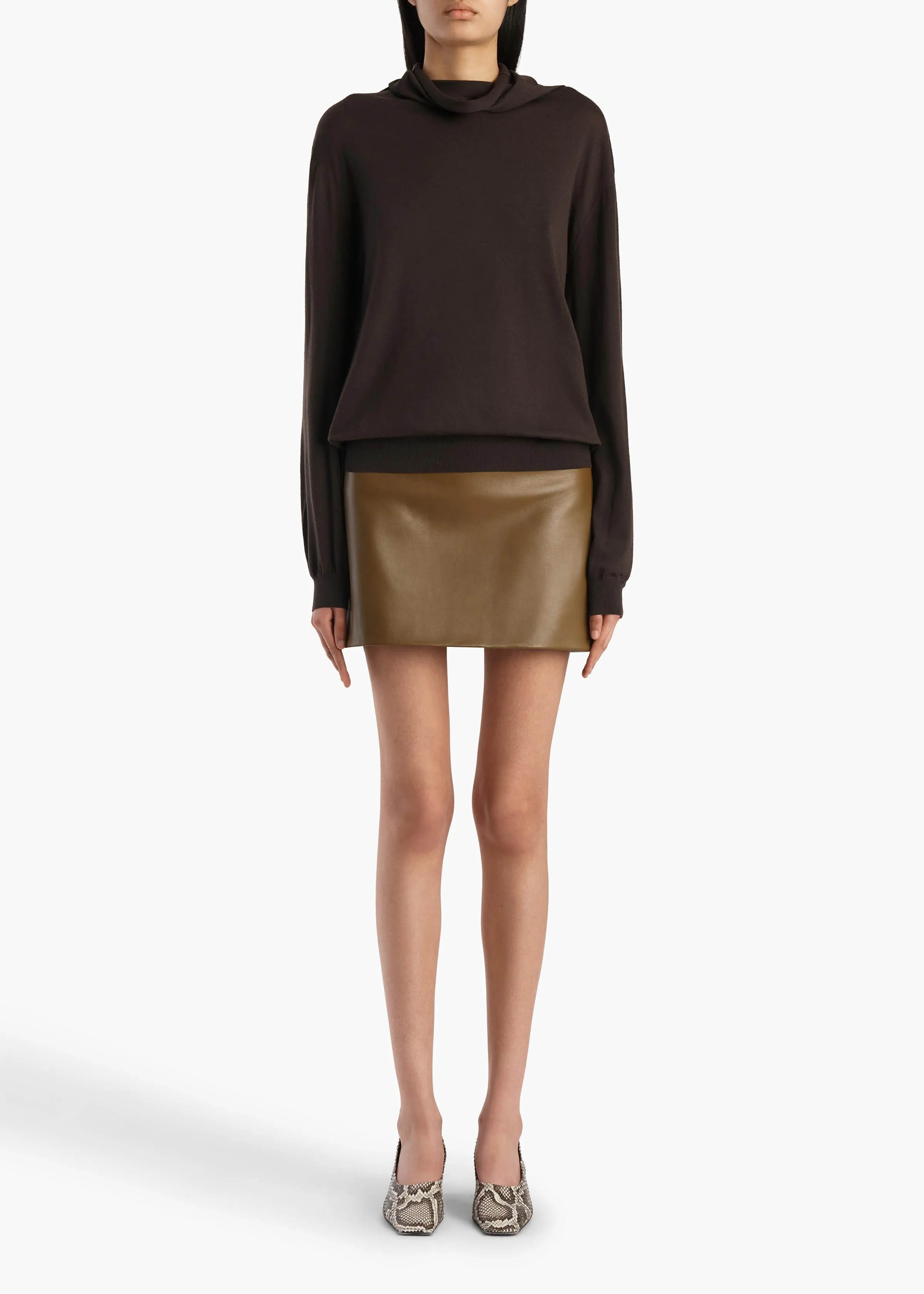 Annette Sweater in Espresso sold by KHAITE product image thumbnail 2