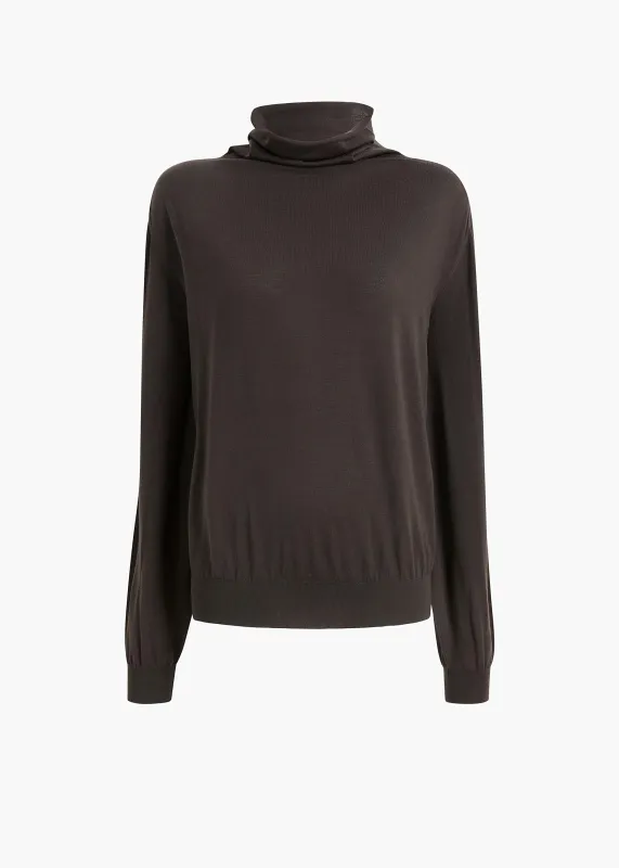 Annette Sweater in Espresso made by KHAITE