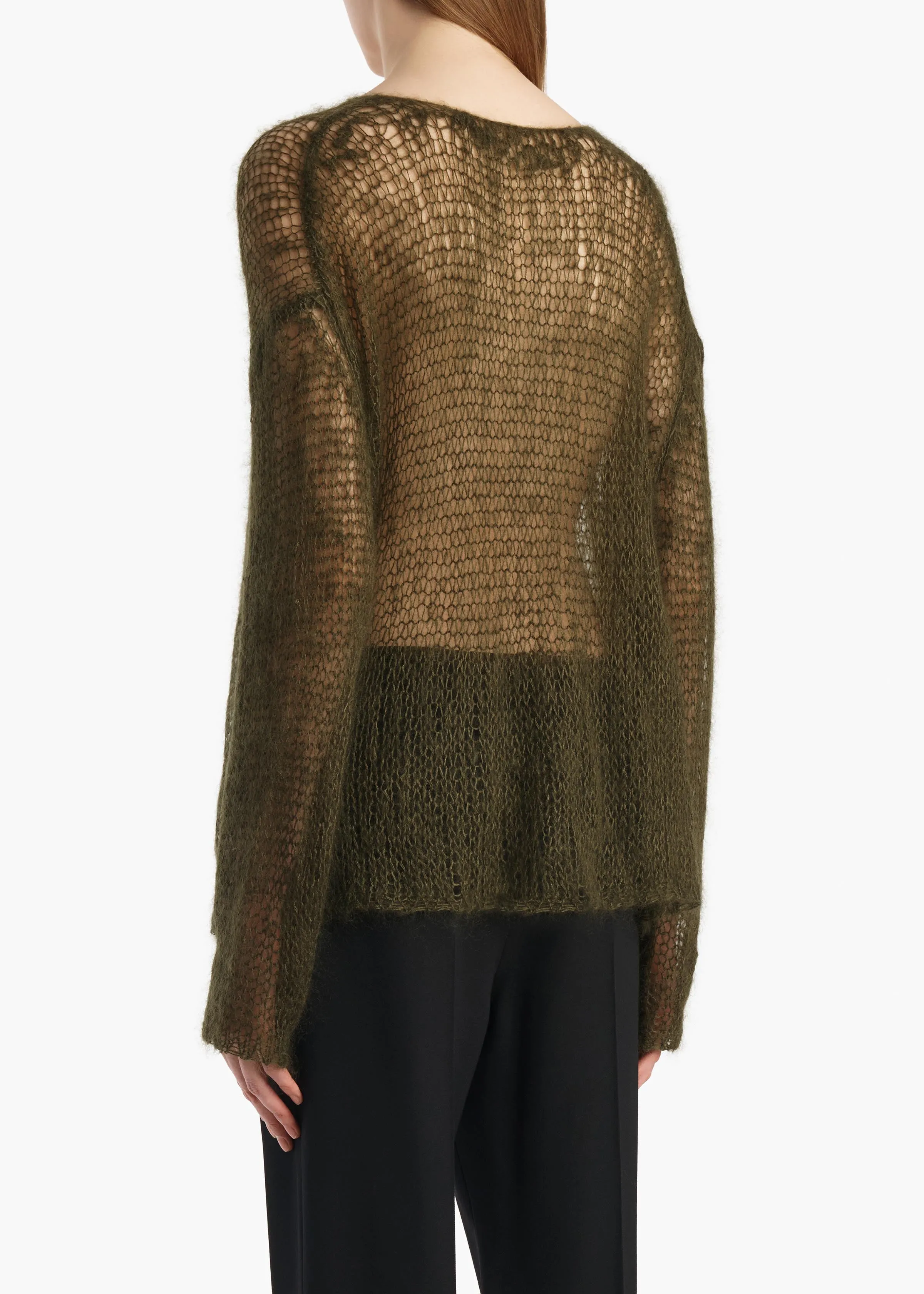Wendy Sweater in Dark Olive sold by KHAITE product image thumbnail 4