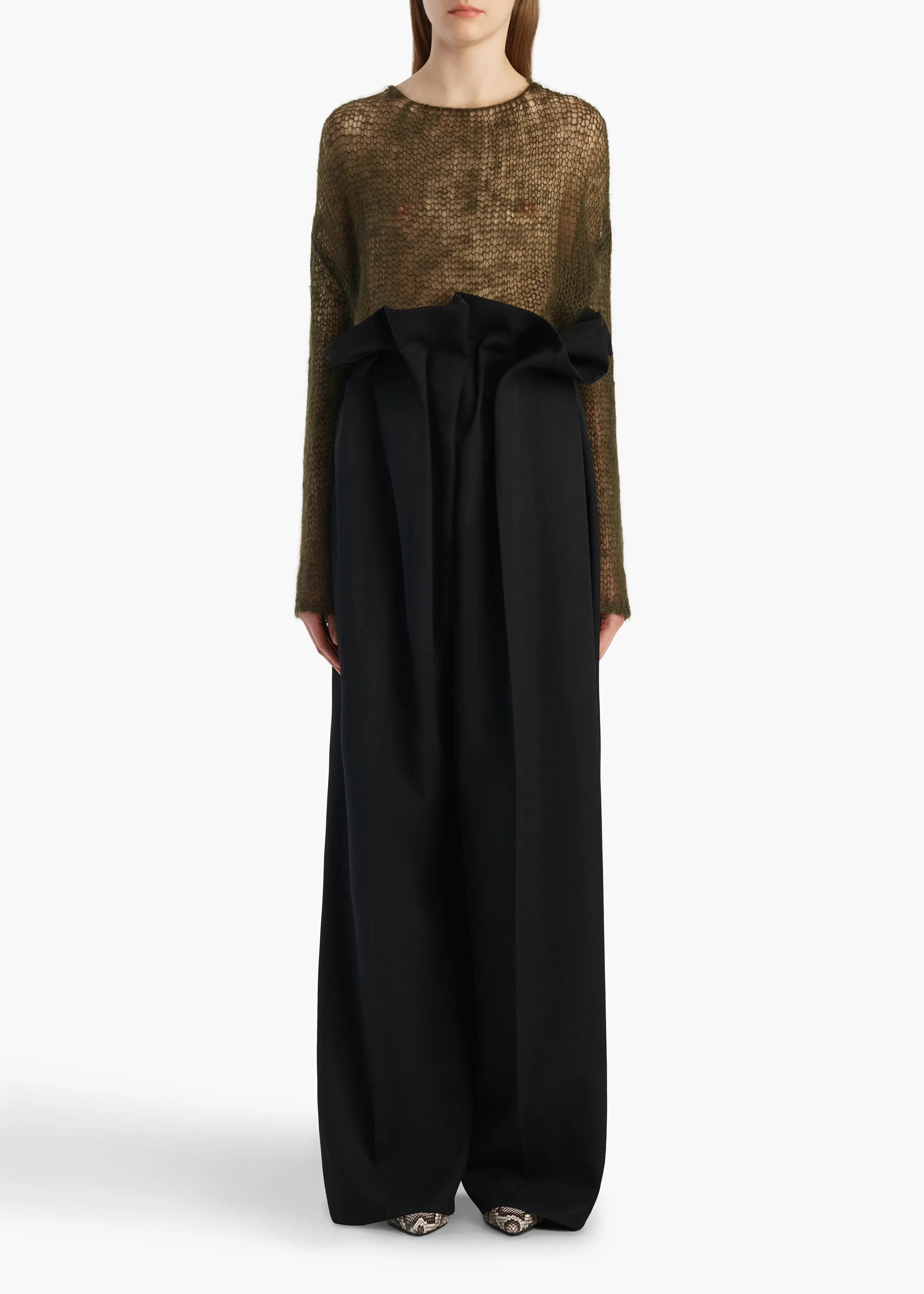 Wendy Sweater in Dark Olive sold by KHAITE product image thumbnail 2