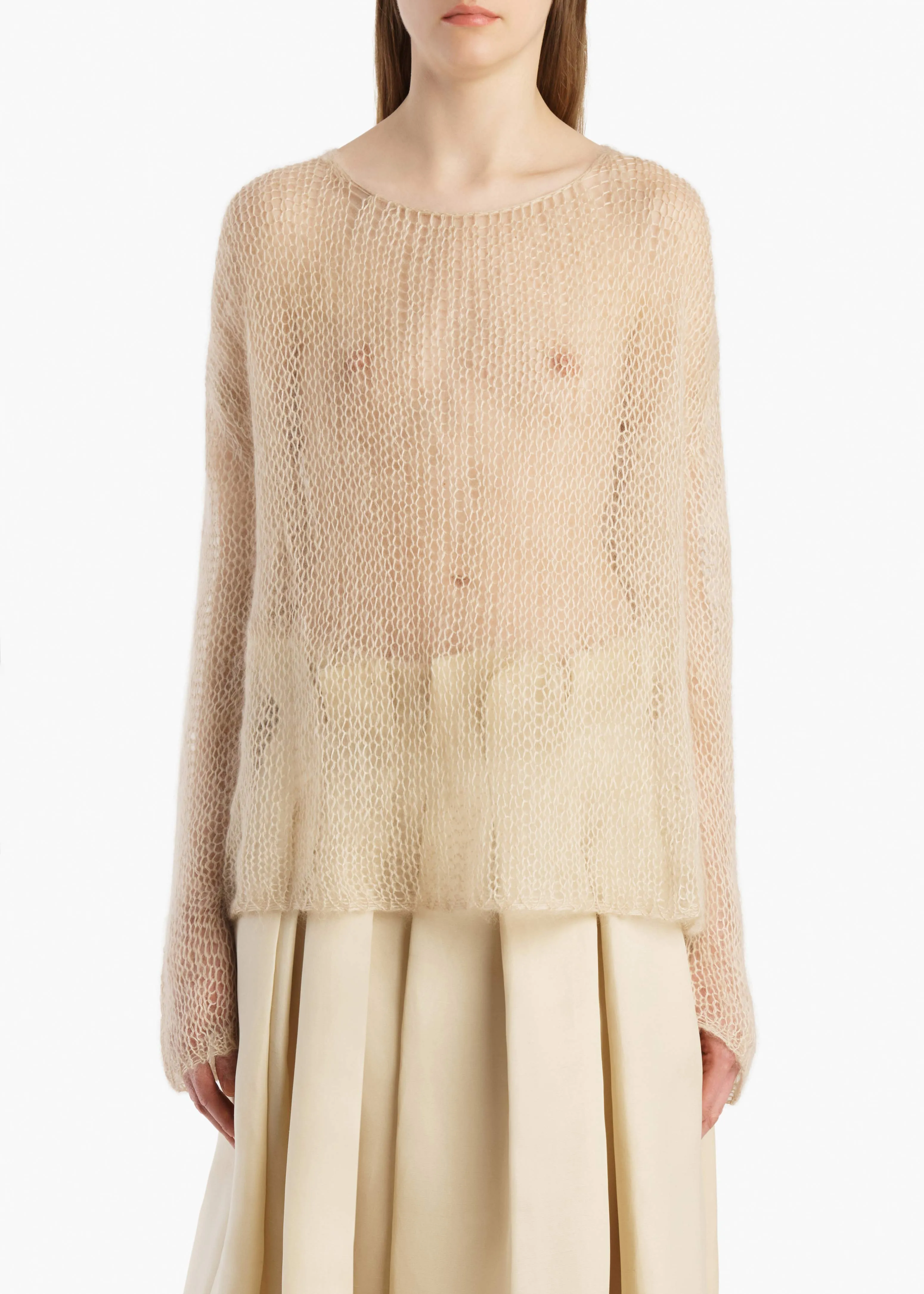 Wendy Sweater in Light Beige sold by KHAITE product image thumbnail 3