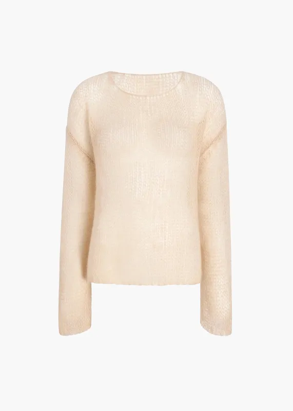 Wendy Sweater in Light Beige made by KHAITE
