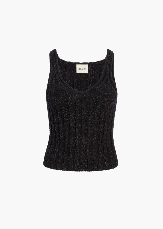 Val Top in Black Cotton made by KHAITE