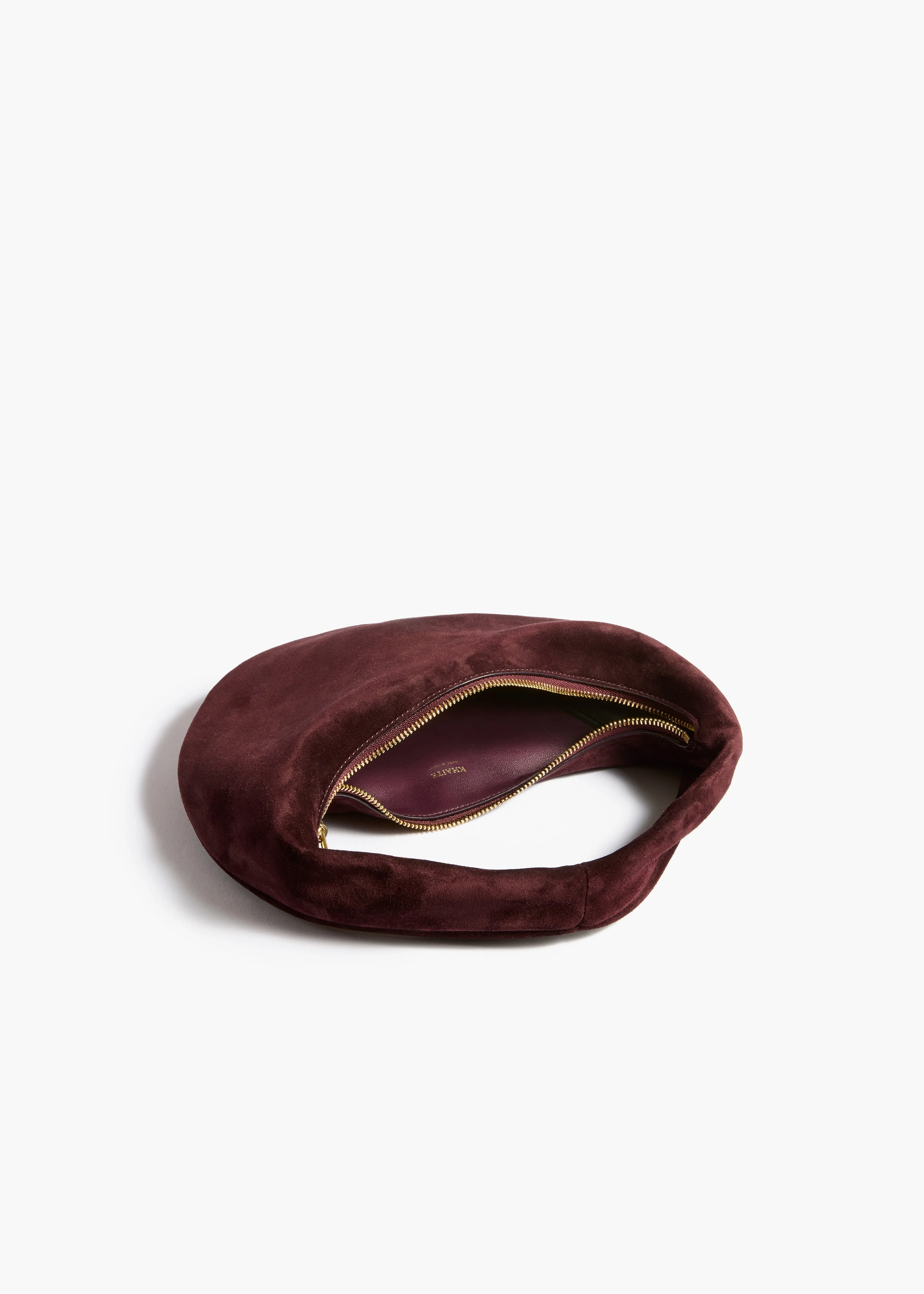 Mini Olivia Hobo in Rouge Noir Suede sold by KHAITE product image thumbnail 3