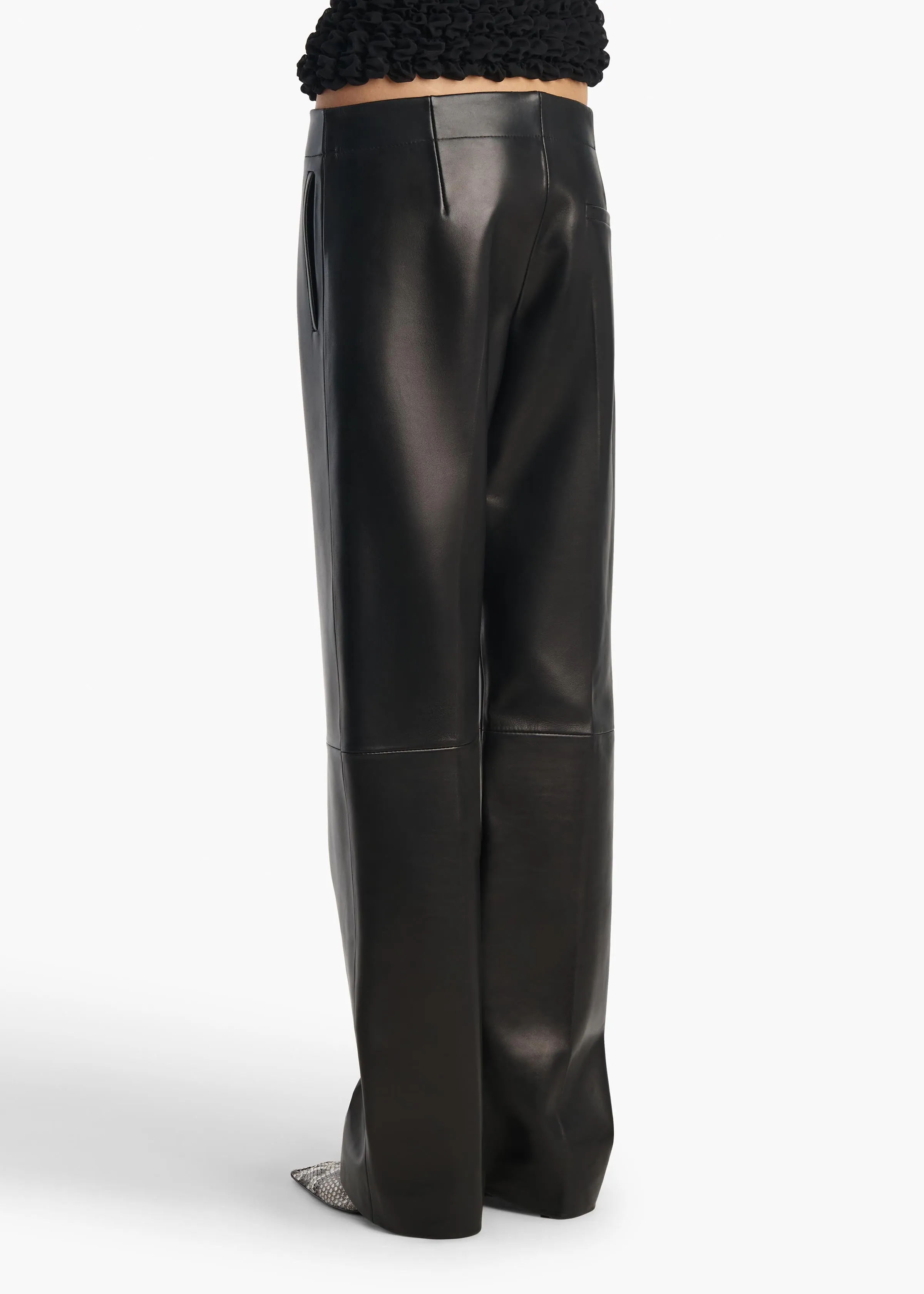 Mita Pant in Black Leather sold by KHAITE product image thumbnail 4