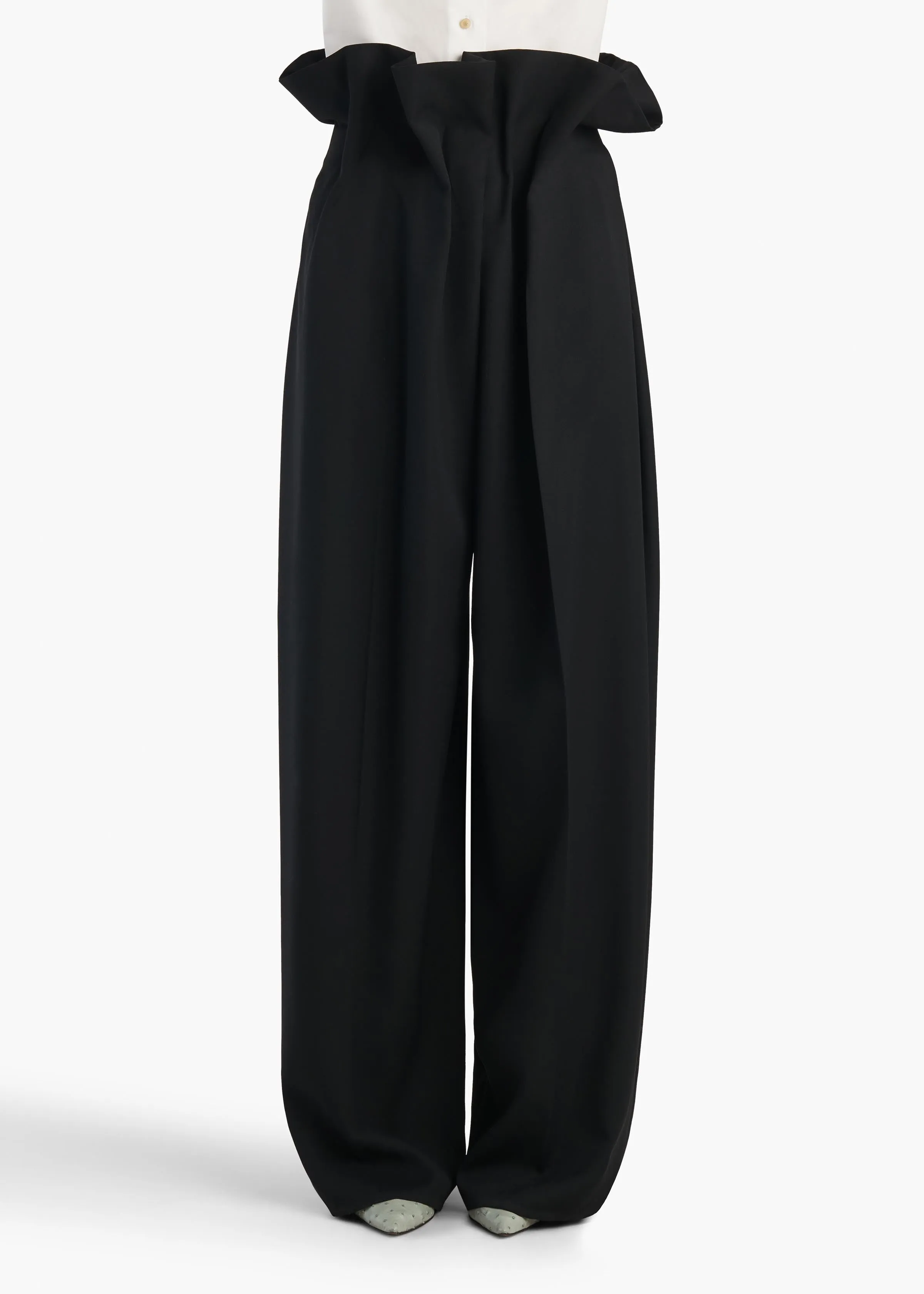 Kira Pant in Black Wool sold by KHAITE product image thumbnail 3