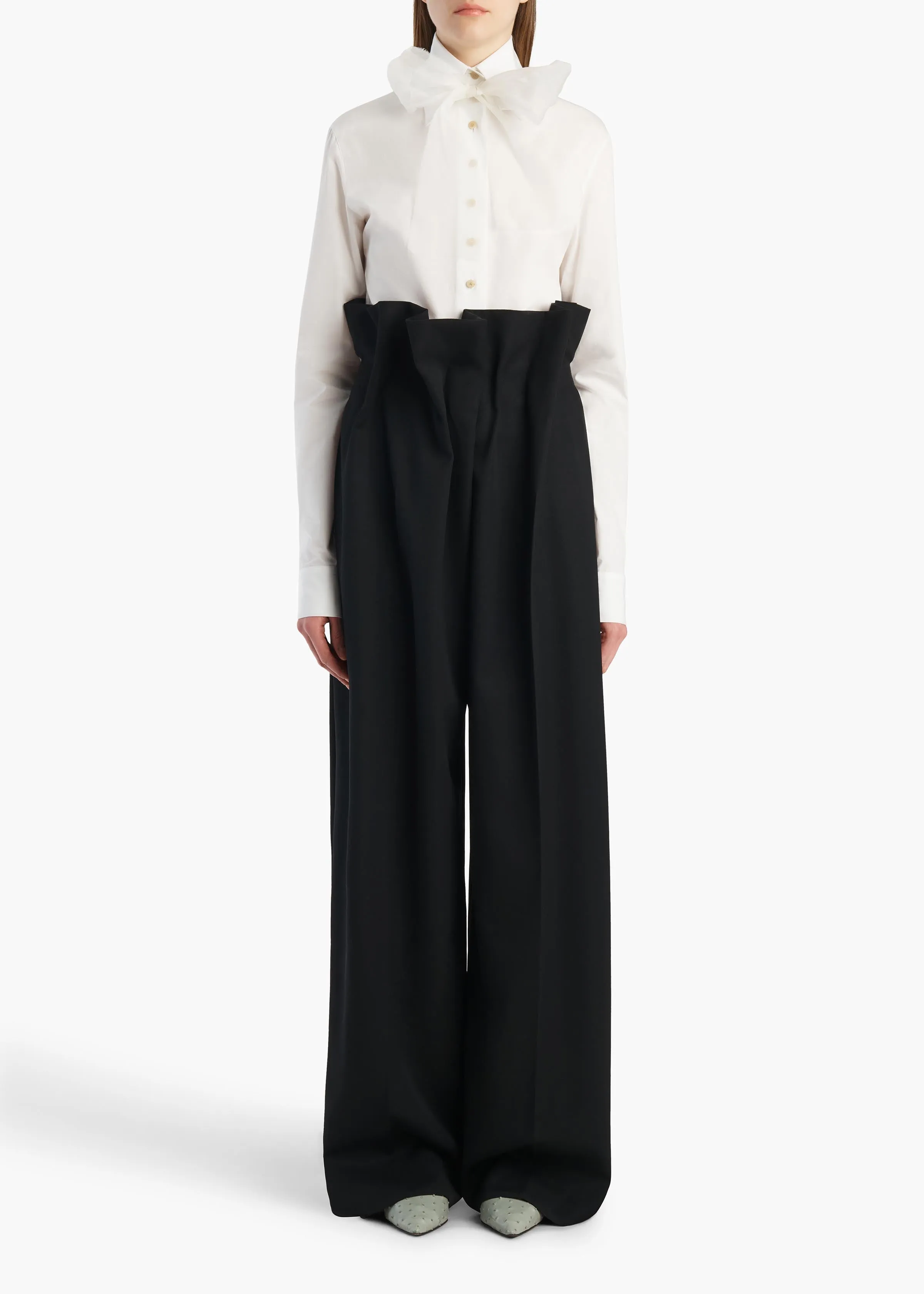 Kira Pant in Black Wool sold by KHAITE product image thumbnail 2