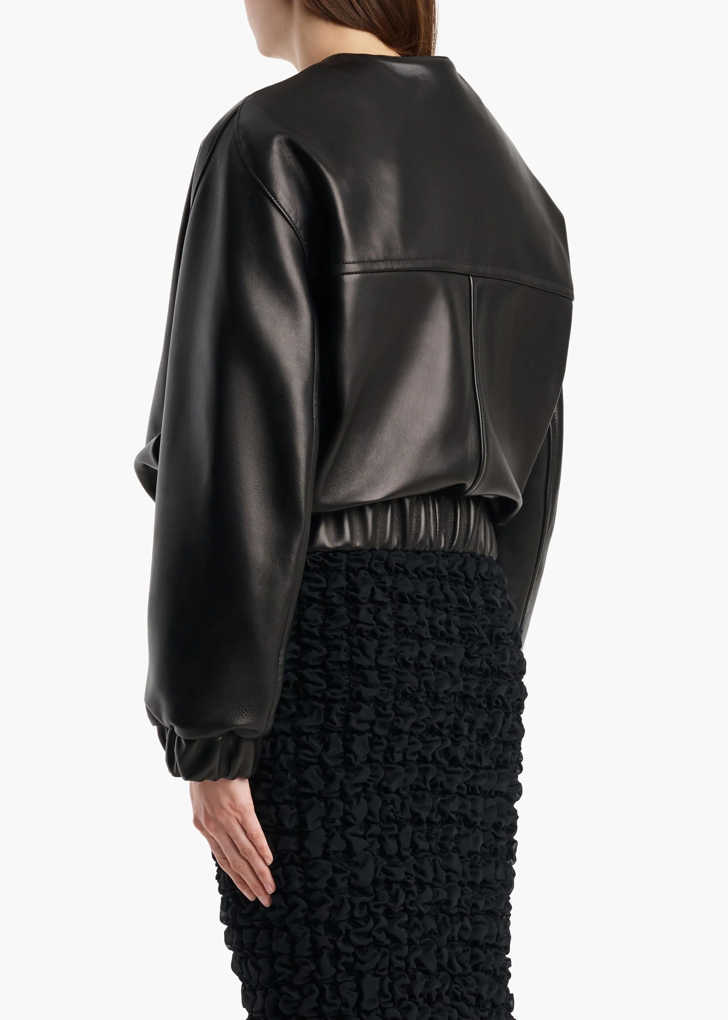 Cordan Jacket in Black Leather sold by KHAITE product image thumbnail 4