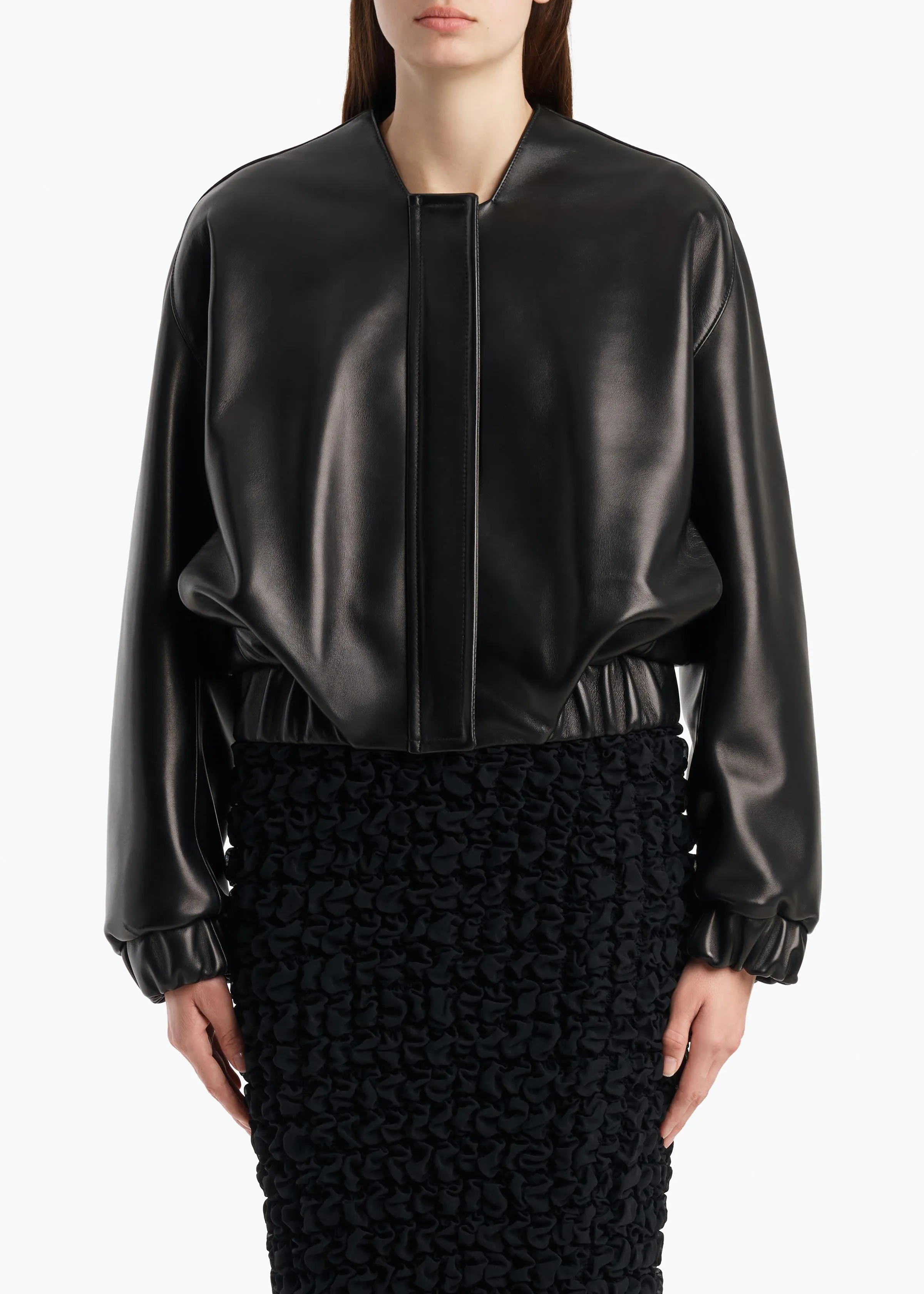 Cordan Jacket in Black Leather sold by KHAITE product image thumbnail 3