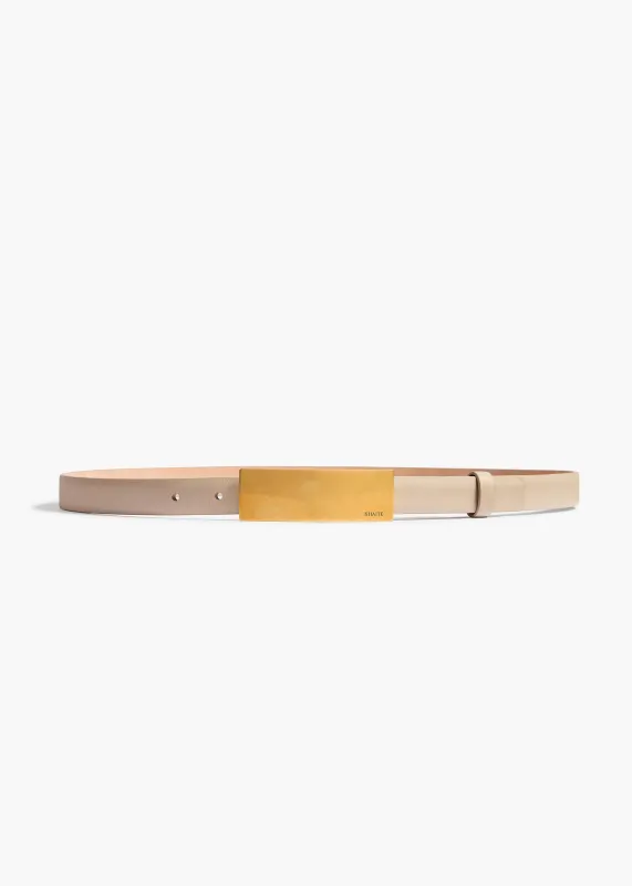 Berlin Belt in Burro Leather with Antique Gold made by KHAITE