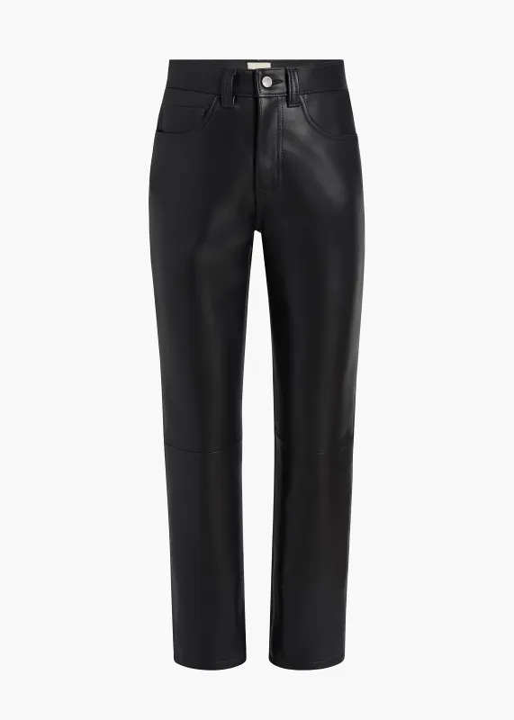 Callum Pant in Black Leather made by KHAITE