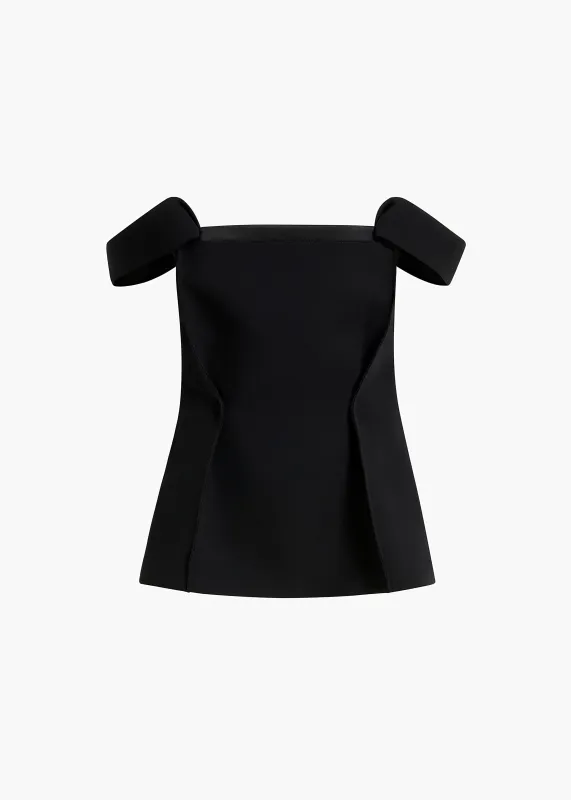 Yasmina Top in Black Crepe made by KHAITE