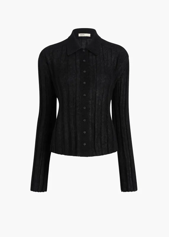 Meadow Sweater in Black made by KHAITE