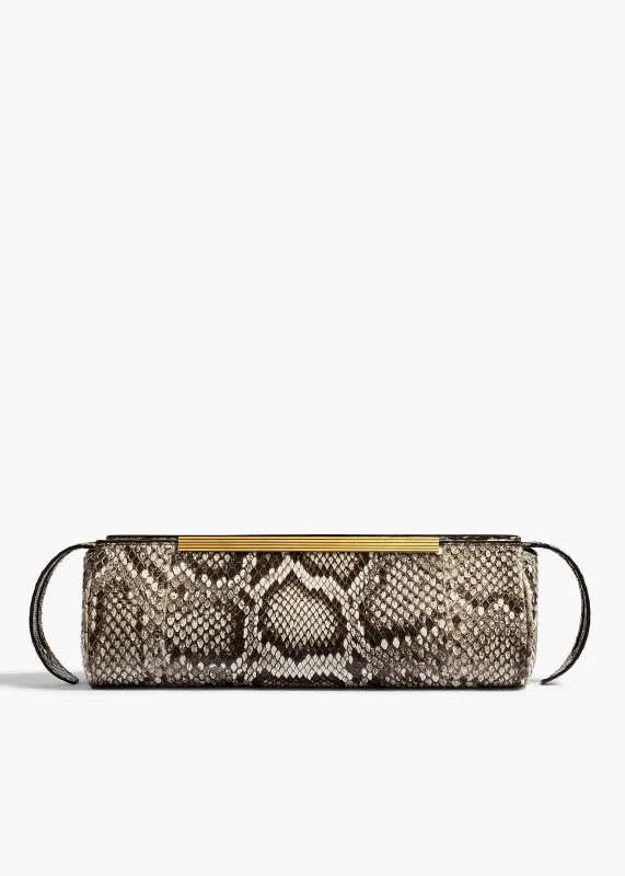 Donna Evening Clutch in Natural Python made by KHAITE