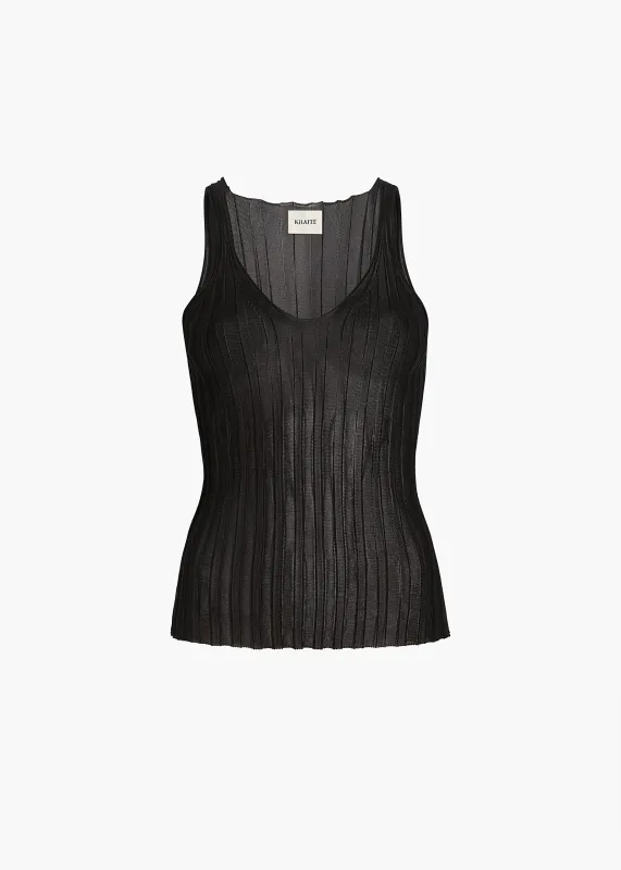Val Top in Black made by KHAITE