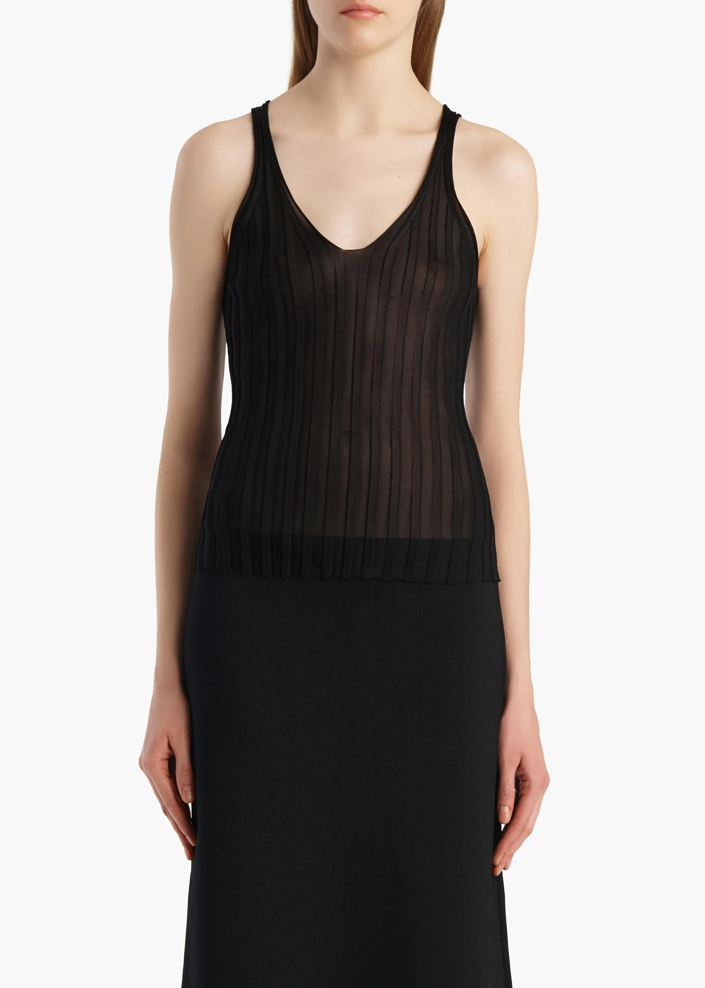 Val Top in Black sold by KHAITE product image thumbnail 3