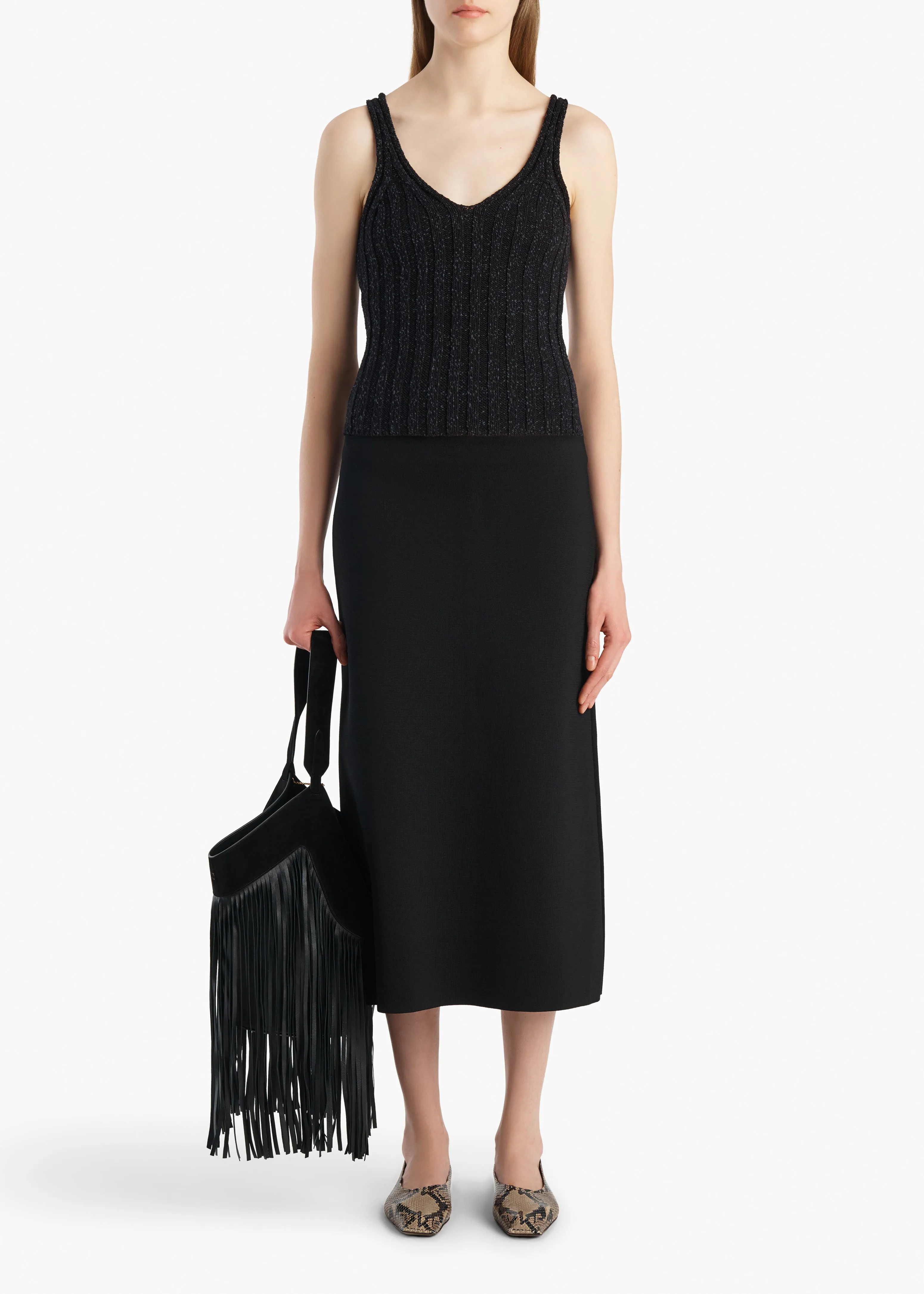 Petra Skirt in Black sold by KHAITE product image thumbnail 2