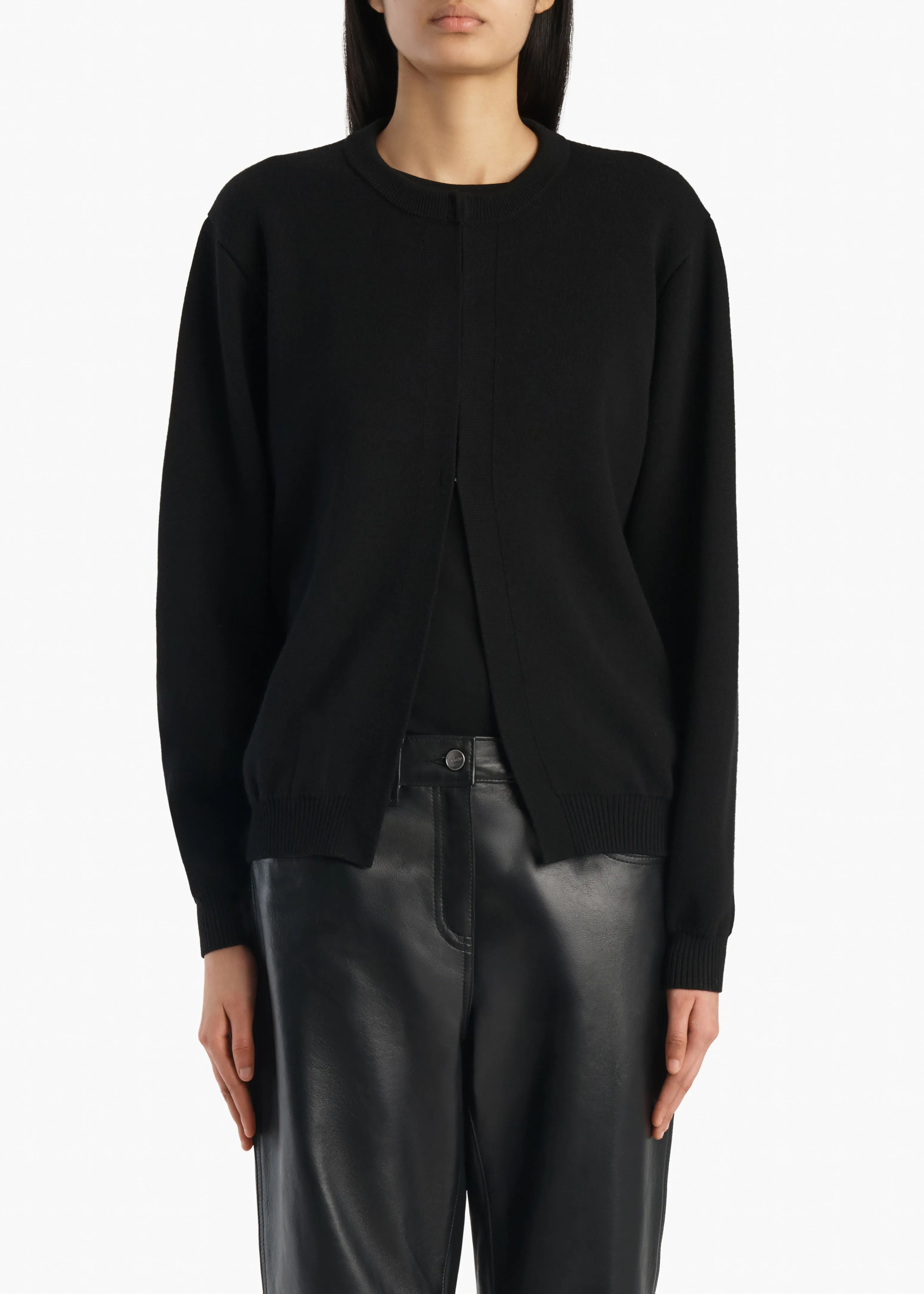 Cooper Cardigan in Black sold by KHAITE product image thumbnail 3