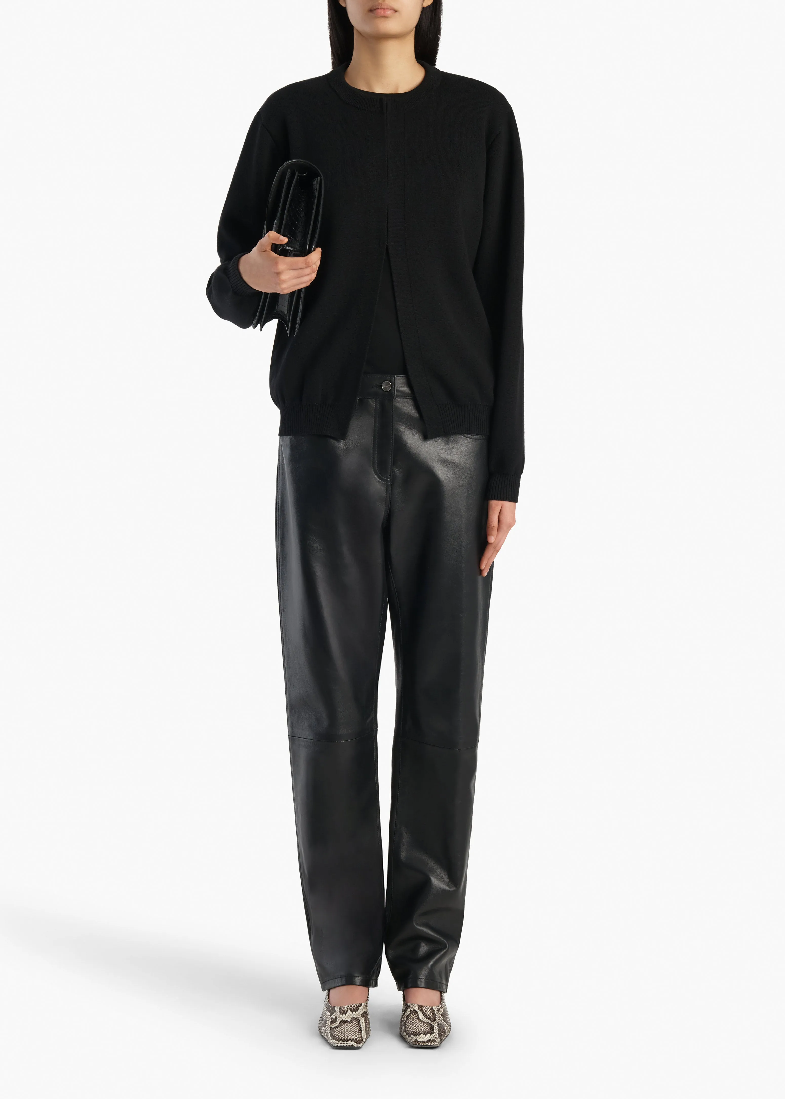 Cooper Cardigan in Black sold by KHAITE product image thumbnail 2