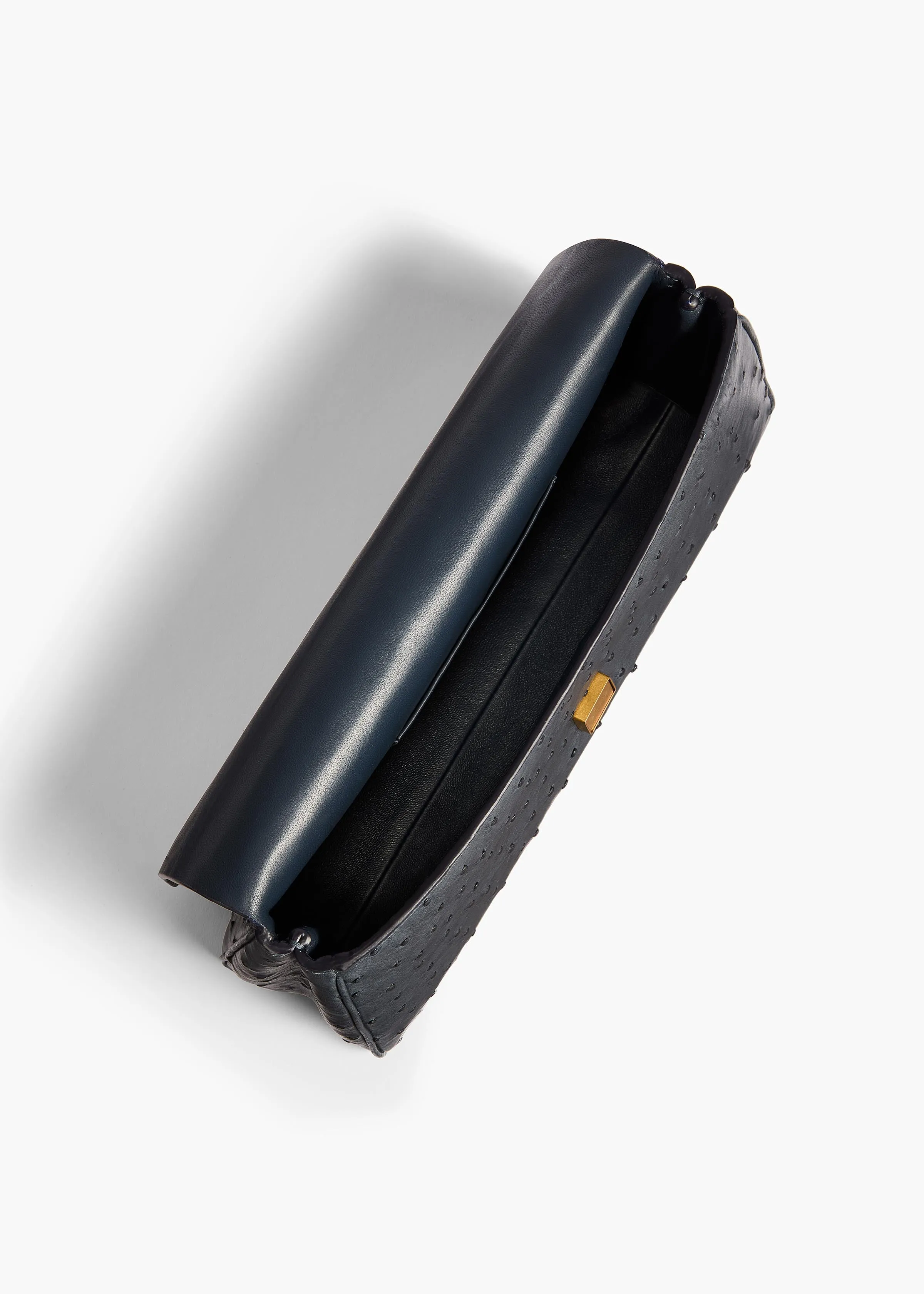 Audrey Clutch in Midnight Navy Ostrich sold by KHAITE product image thumbnail 3