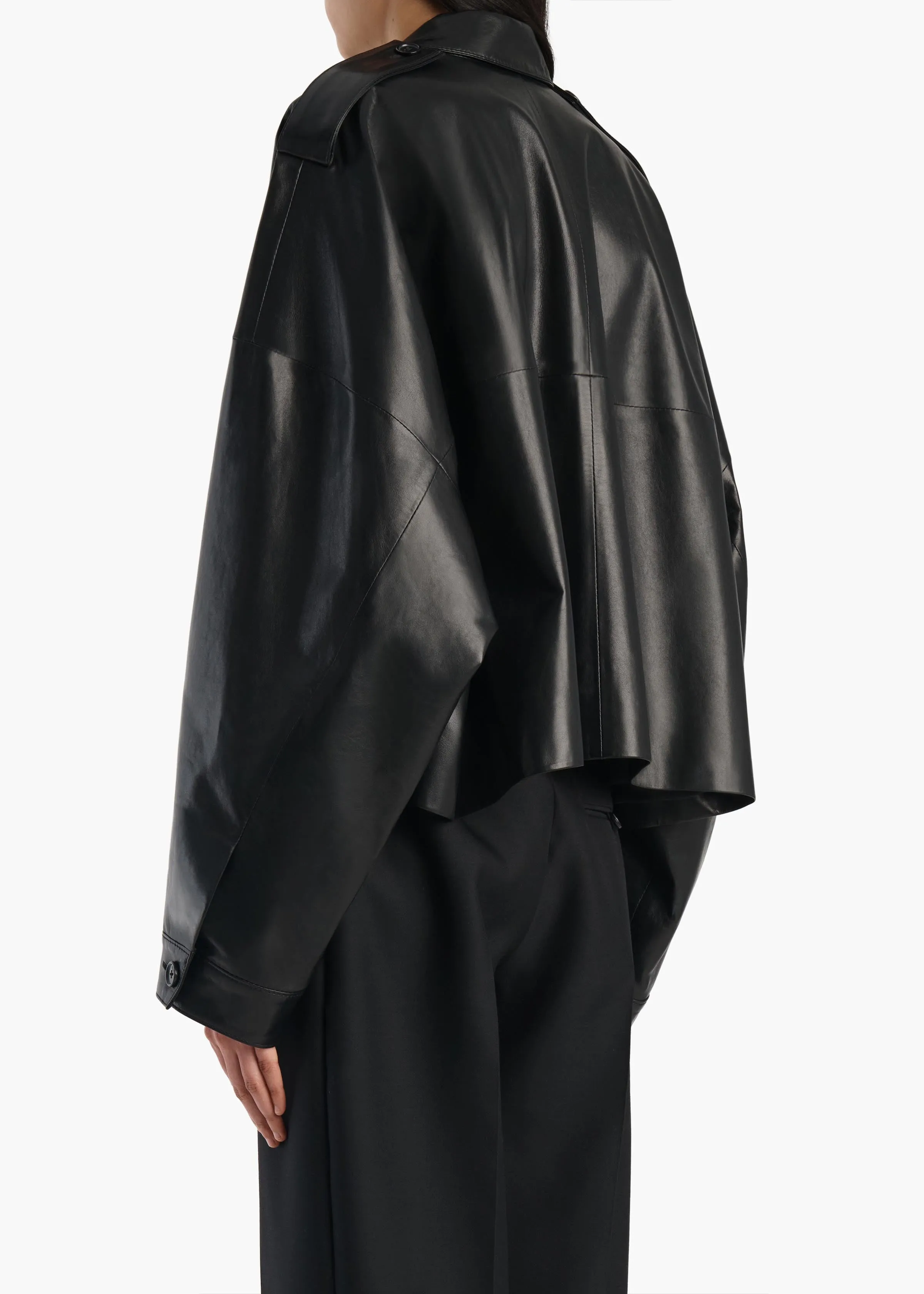 Bodine Top in Black Leather sold by KHAITE product image thumbnail 4