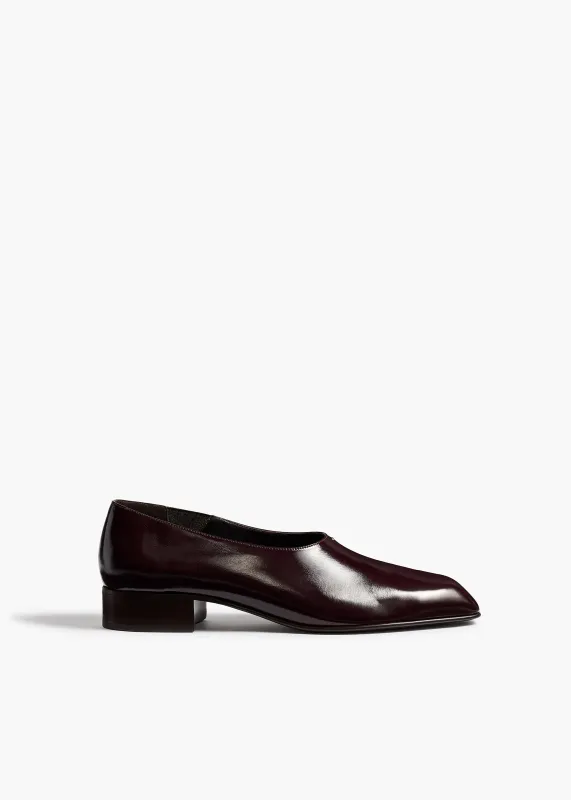 Colt Slip-On Loafer in Bordeaux made by KHAITE