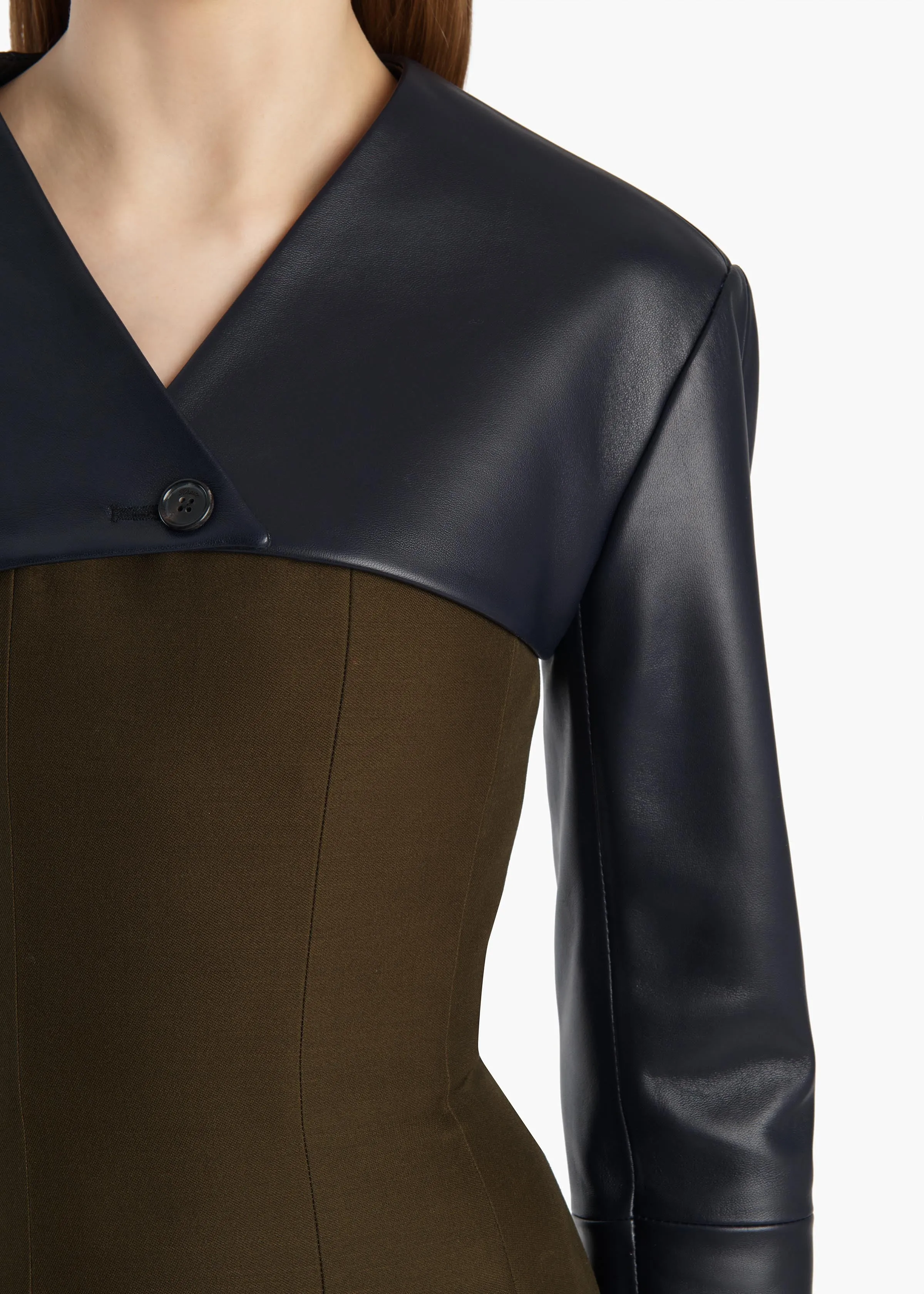 Onno Jacket in Dark Navy Leather sold by KHAITE product image thumbnail 5