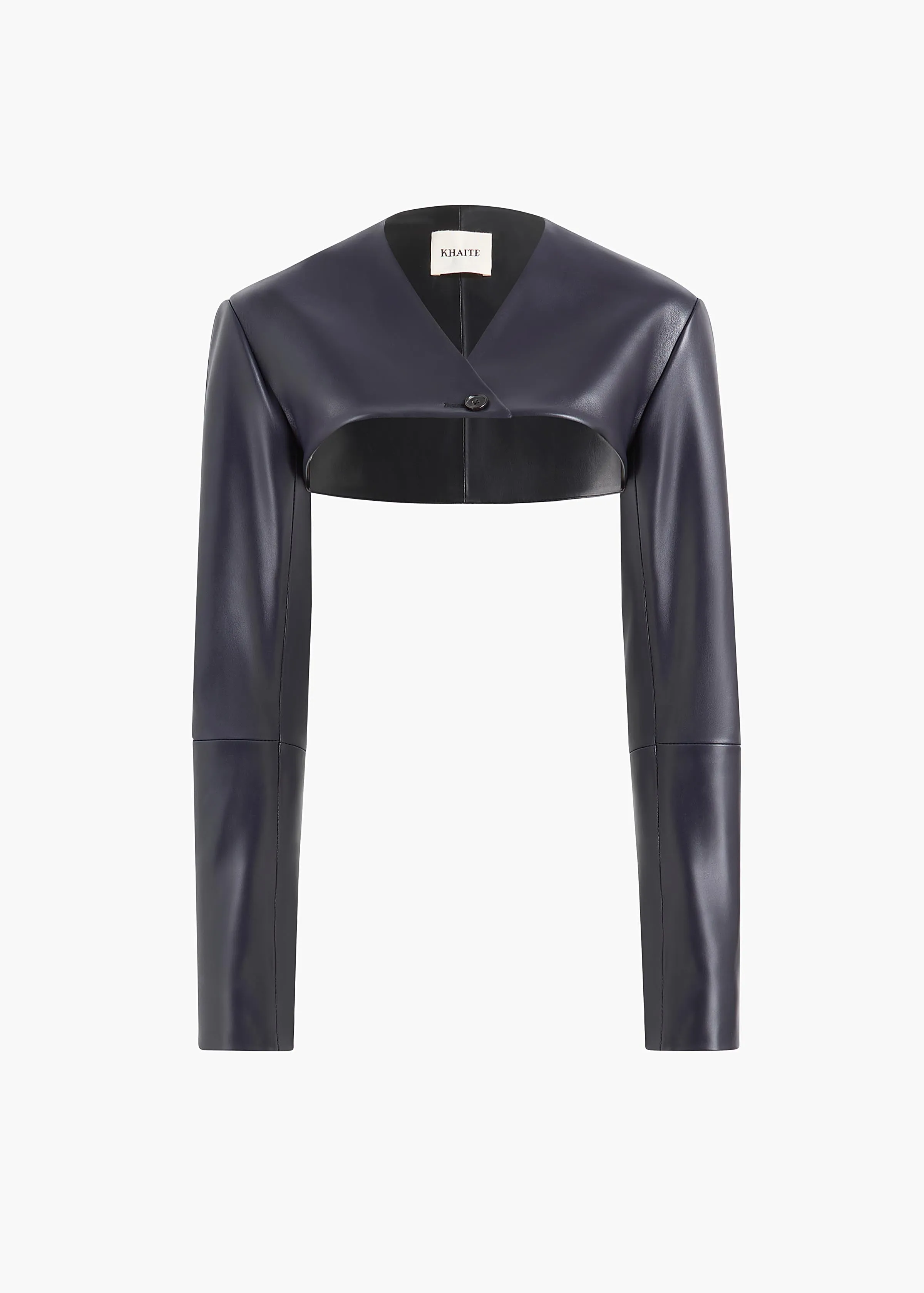 Onno Jacket in Dark Navy Leather sold by KHAITE