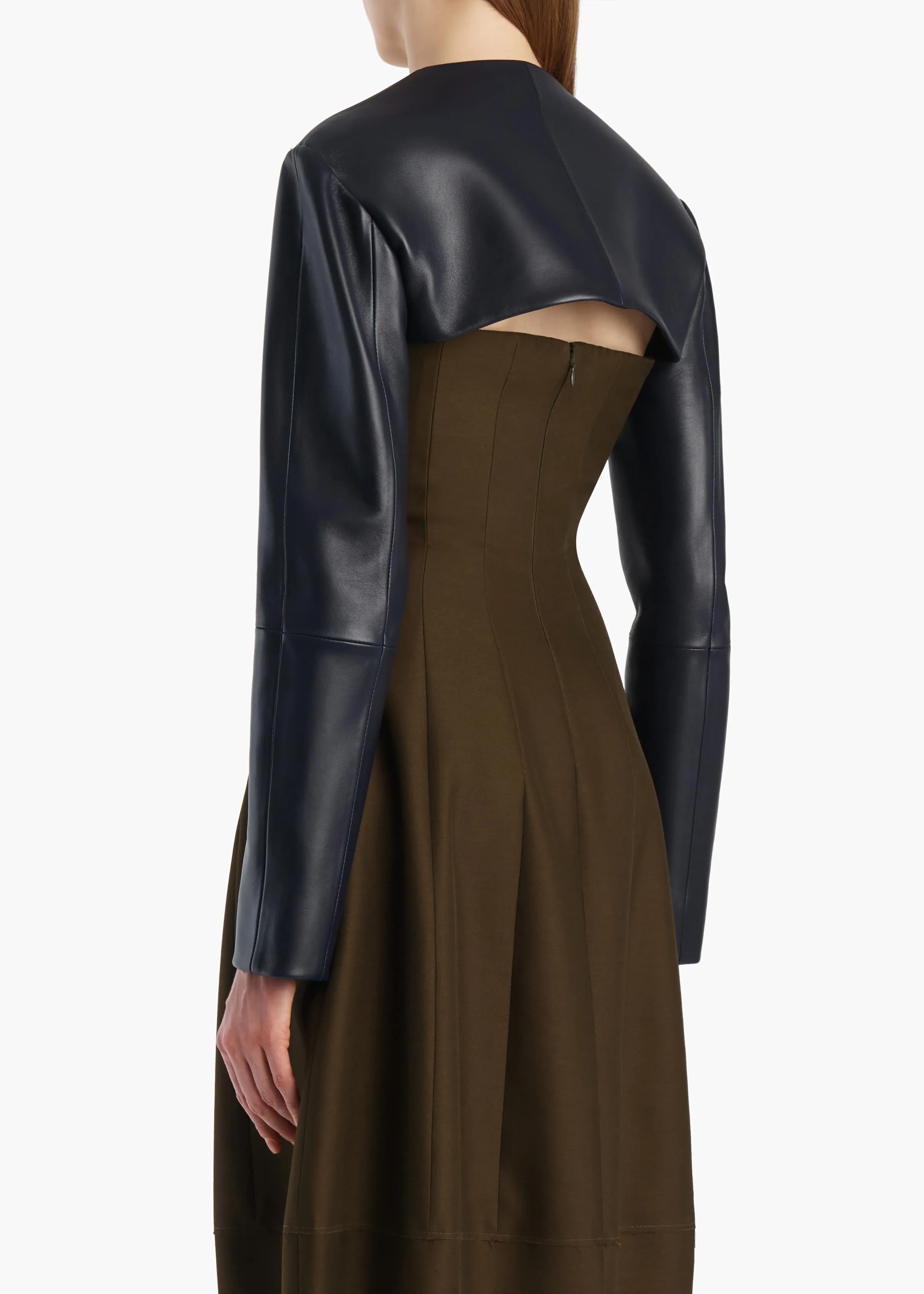 Onno Jacket in Dark Navy Leather sold by KHAITE product image thumbnail 4