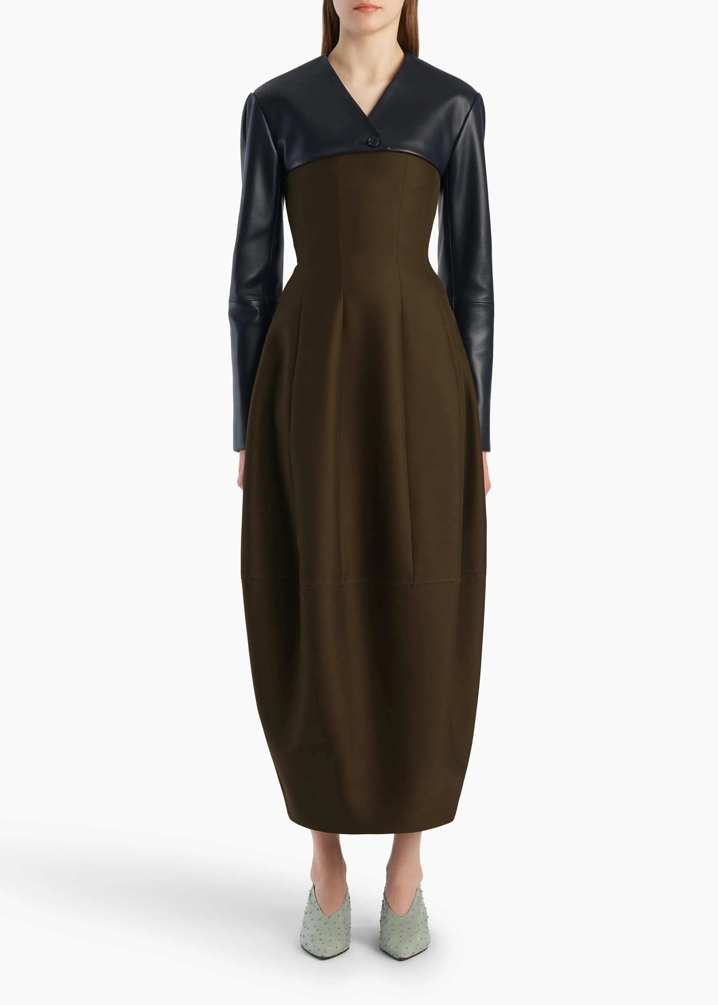 Onno Jacket in Dark Navy Leather sold by KHAITE product image thumbnail 2