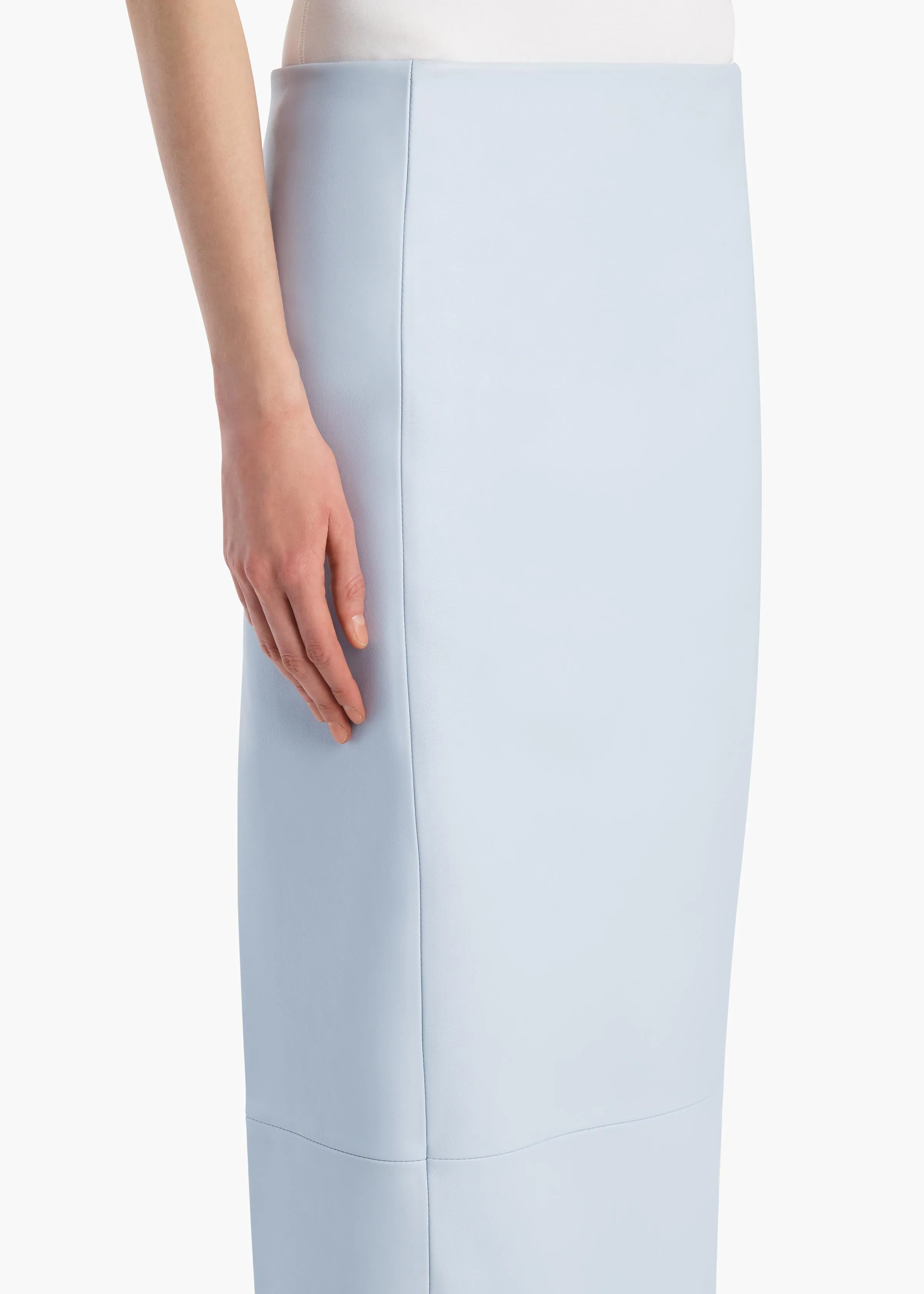 Lyle Skirt in Sky Blue Leather sold by KHAITE product image thumbnail 5