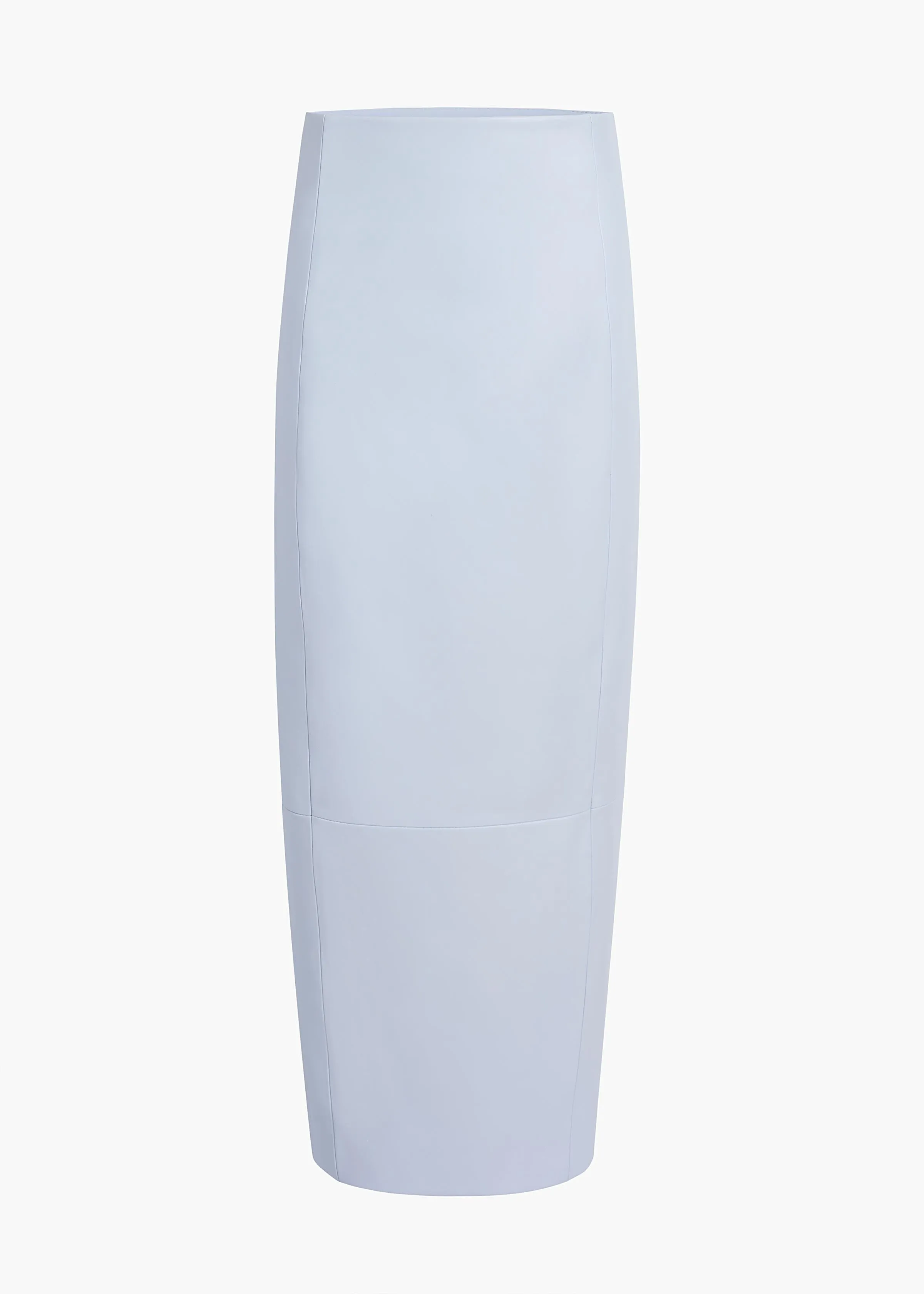 Lyle Skirt in Sky Blue Leather sold by KHAITE