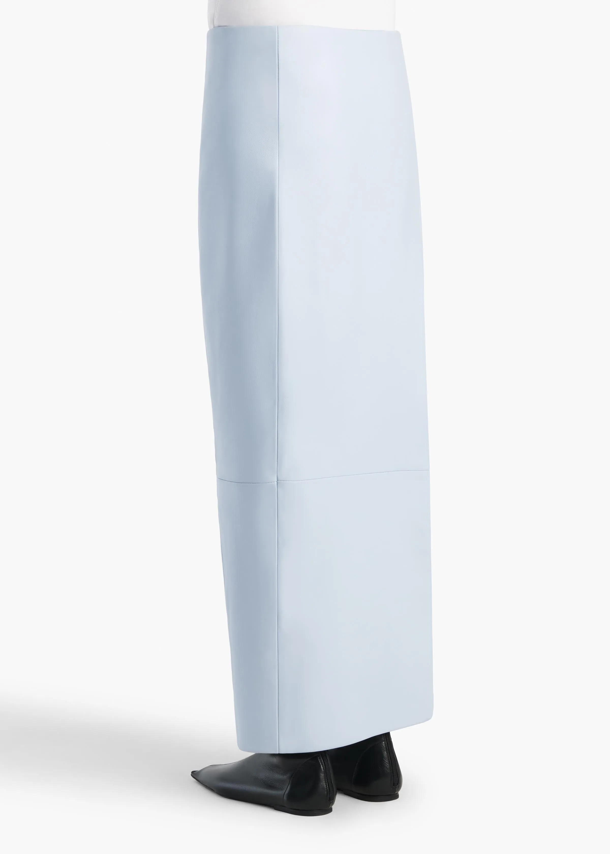 Lyle Skirt in Sky Blue Leather sold by KHAITE product image thumbnail 4