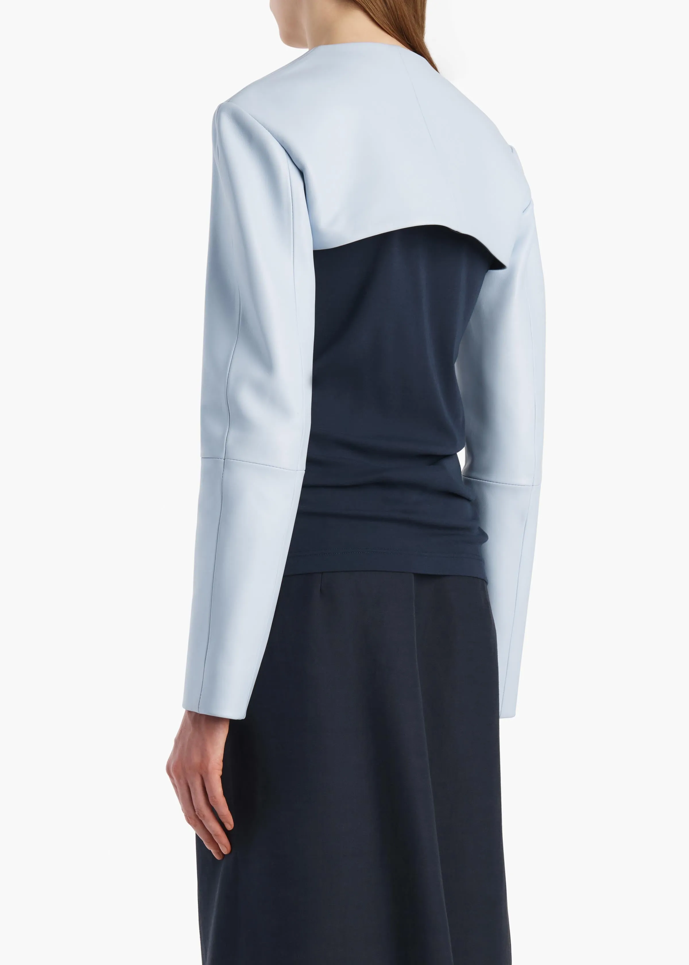 Onno Jacket in Sky Blue Leather sold by KHAITE product image thumbnail 4