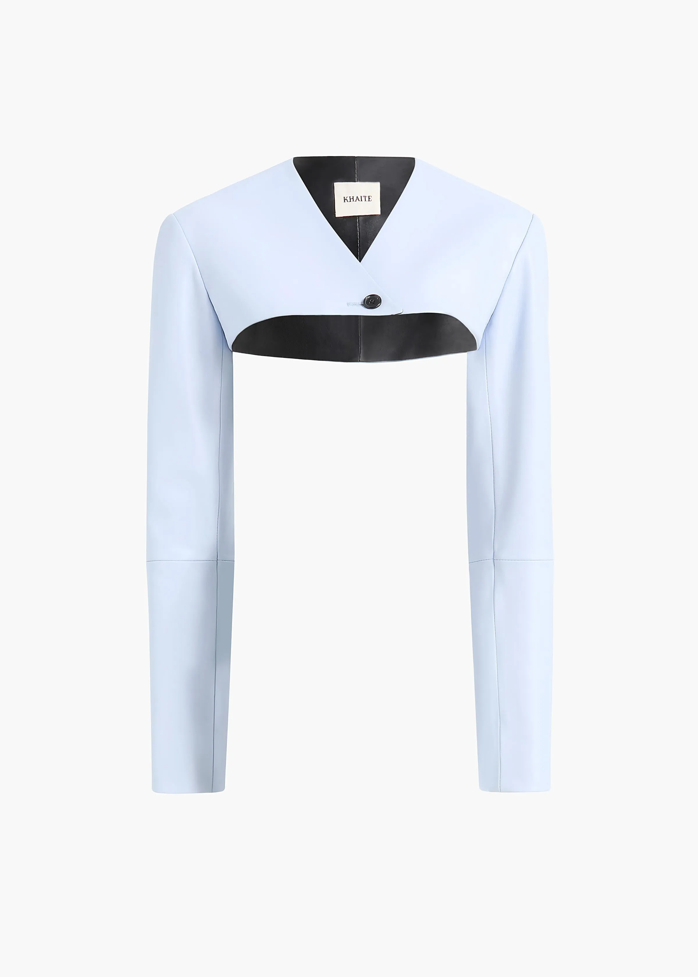 Onno Jacket in Sky Blue Leather sold by KHAITE