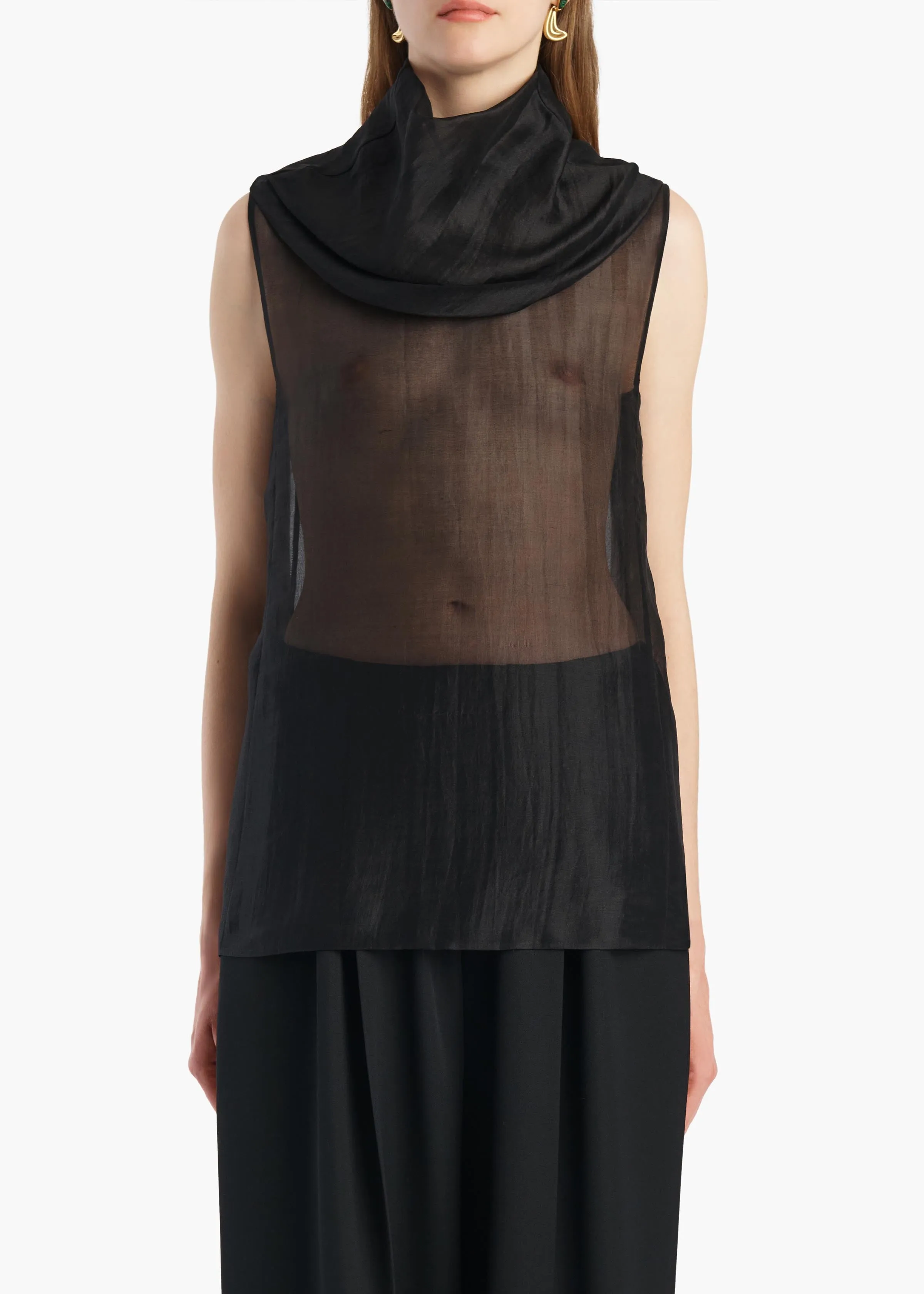 Zelda Top in Black sold by KHAITE product image thumbnail 3