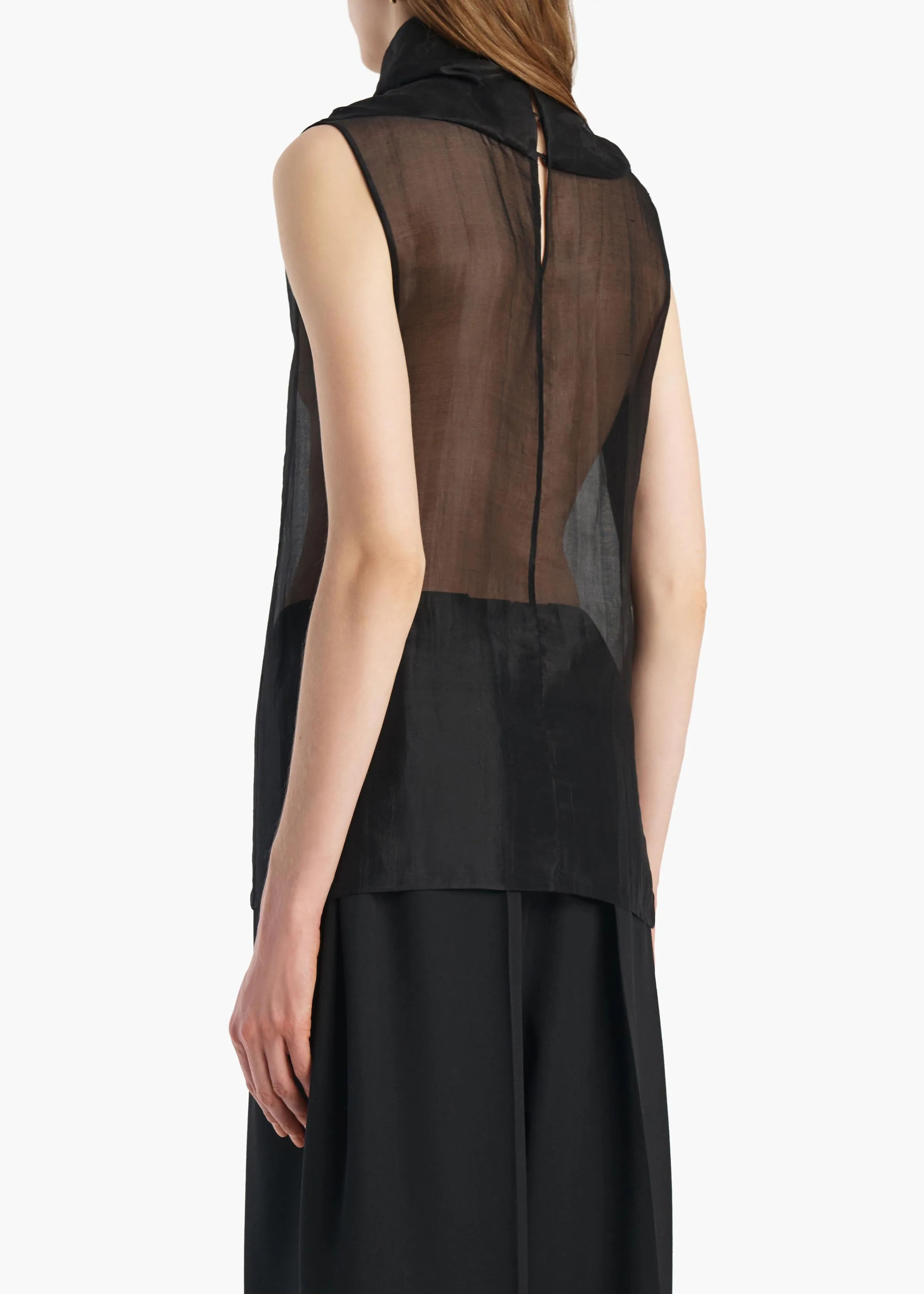 Zelda Top in Black sold by KHAITE product image thumbnail 4