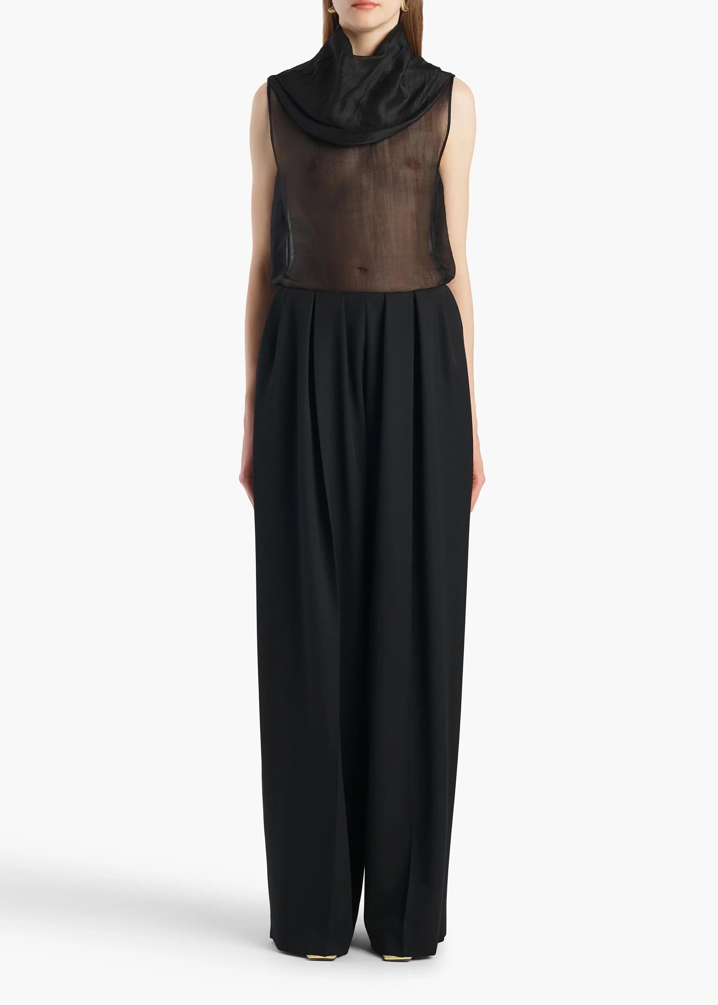 Zelda Top in Black sold by KHAITE product image thumbnail 2