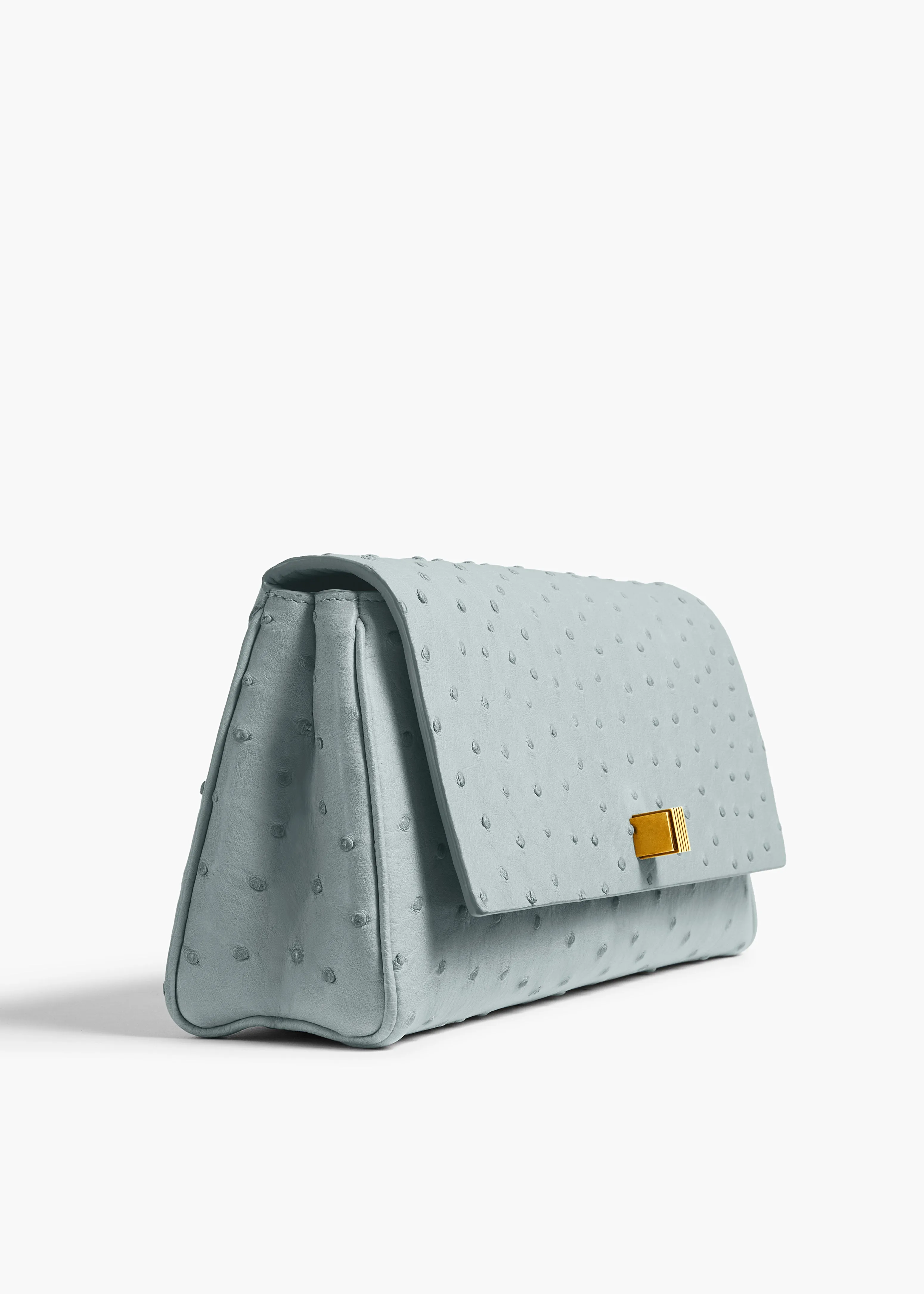 Audrey Clutch in Frost Ostrich sold by KHAITE product image thumbnail 4
