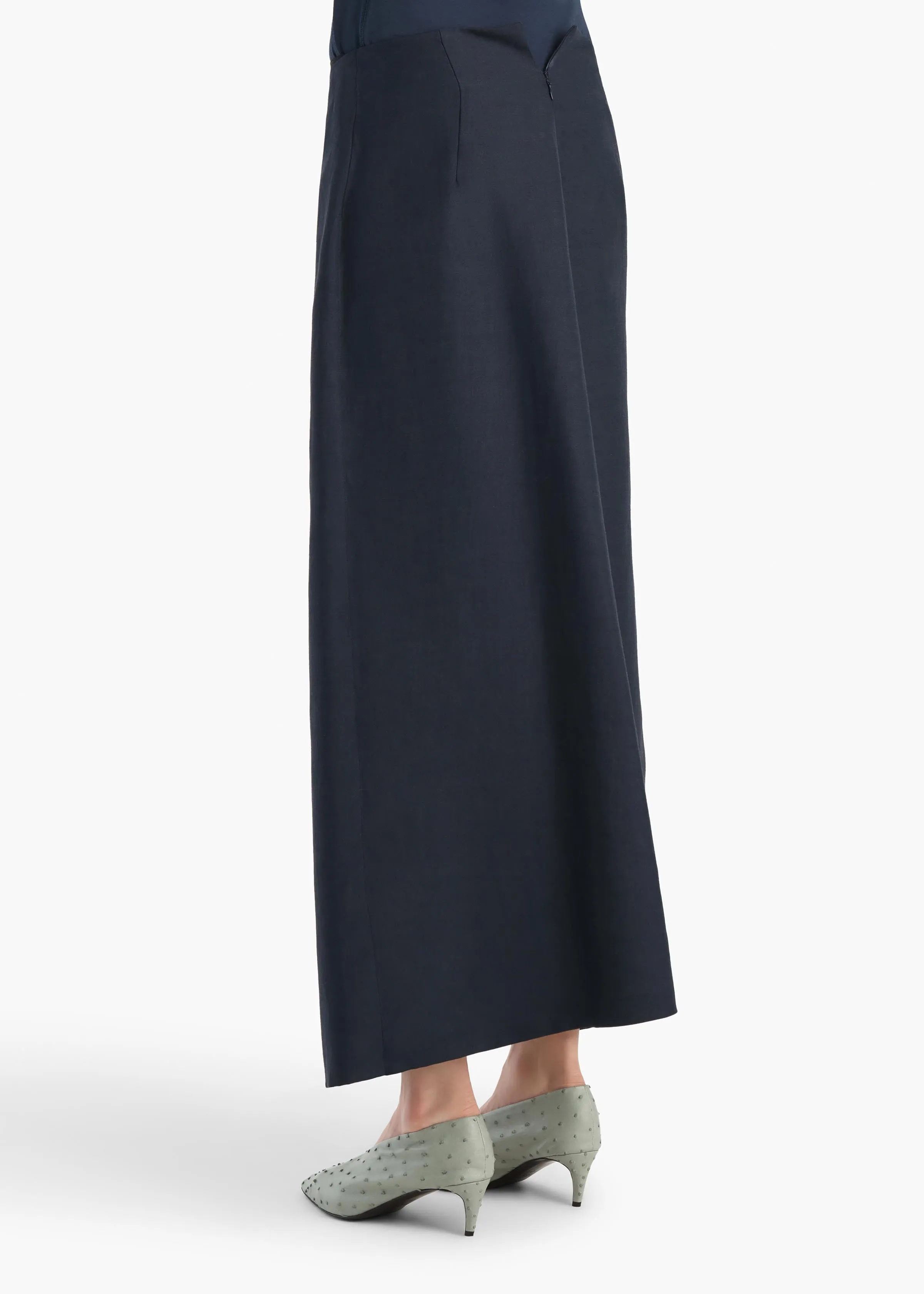 Tal Skirt in Dark Navy sold by KHAITE product image thumbnail 4