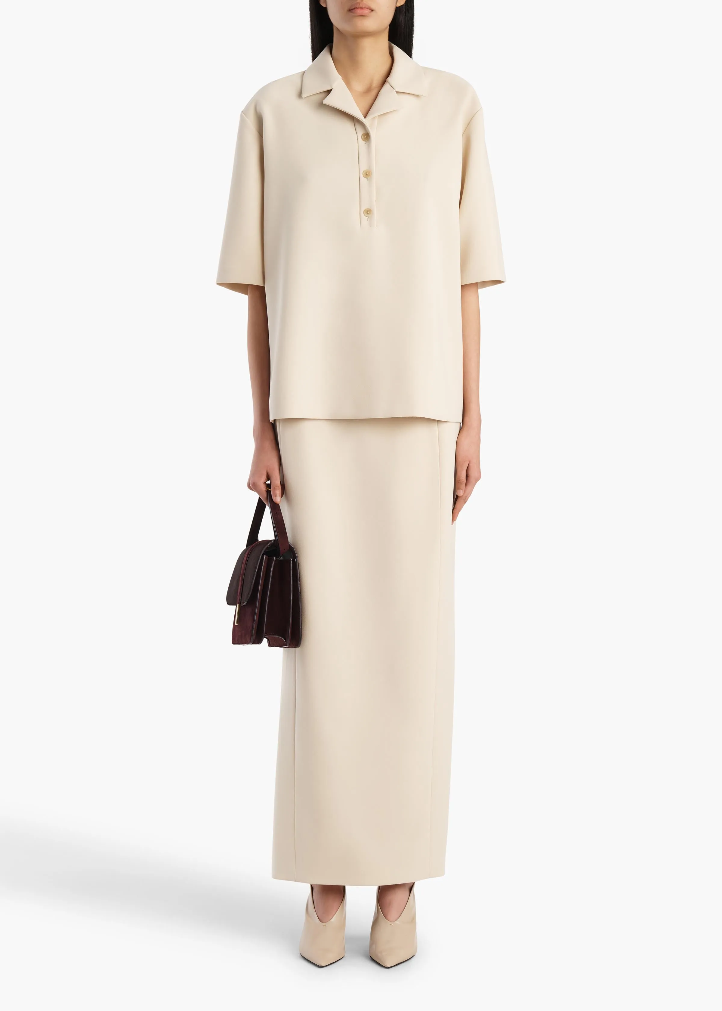 Loucin Top in Ivory Glow sold by KHAITE product image thumbnail 2