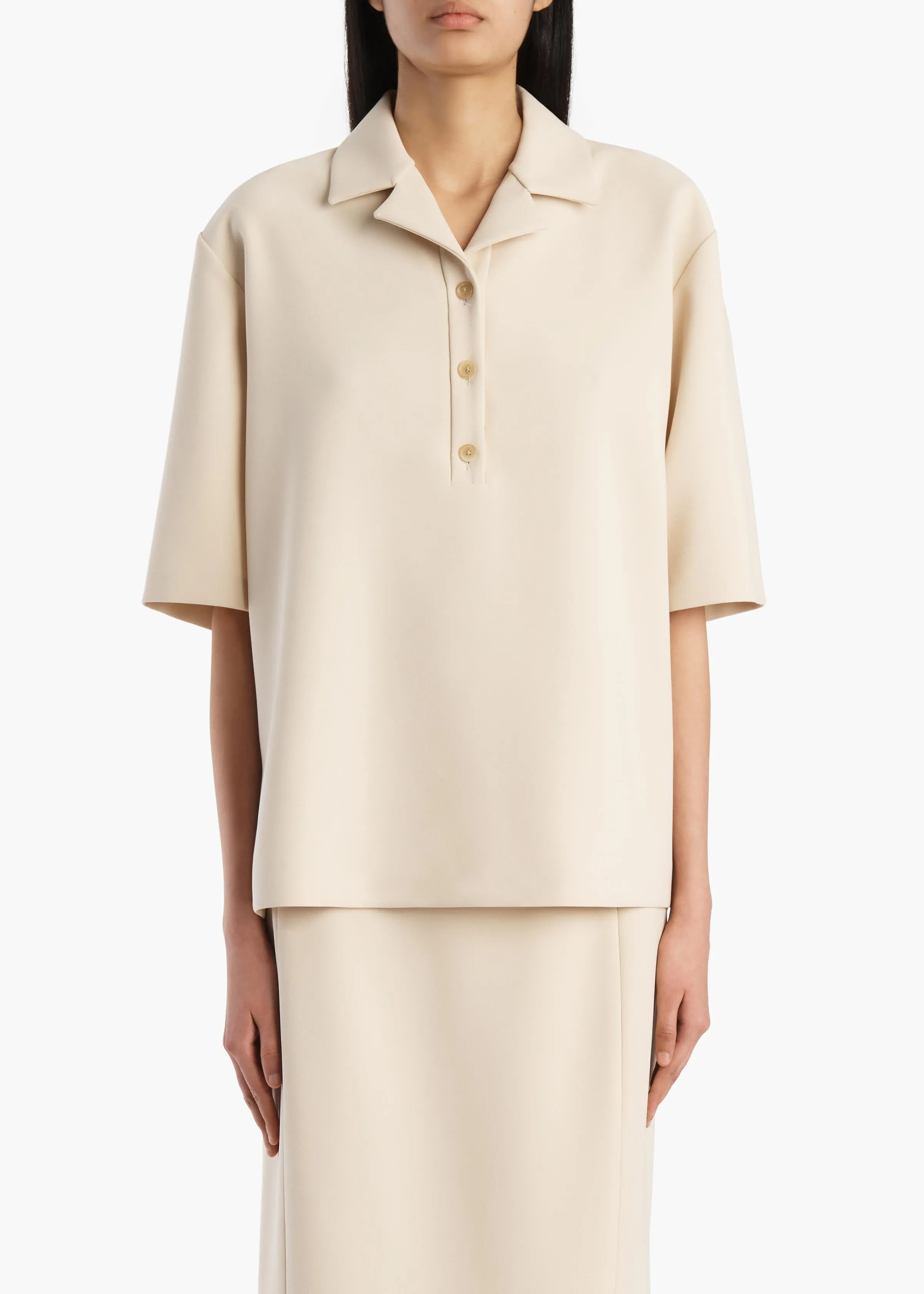 Loucin Top in Ivory Glow sold by KHAITE product image thumbnail 3