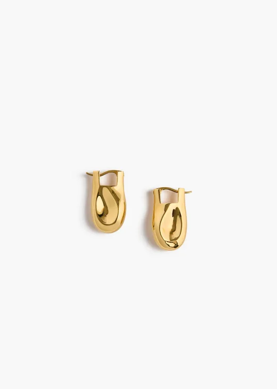 Keefe Earrings in Gold made by KHAITE