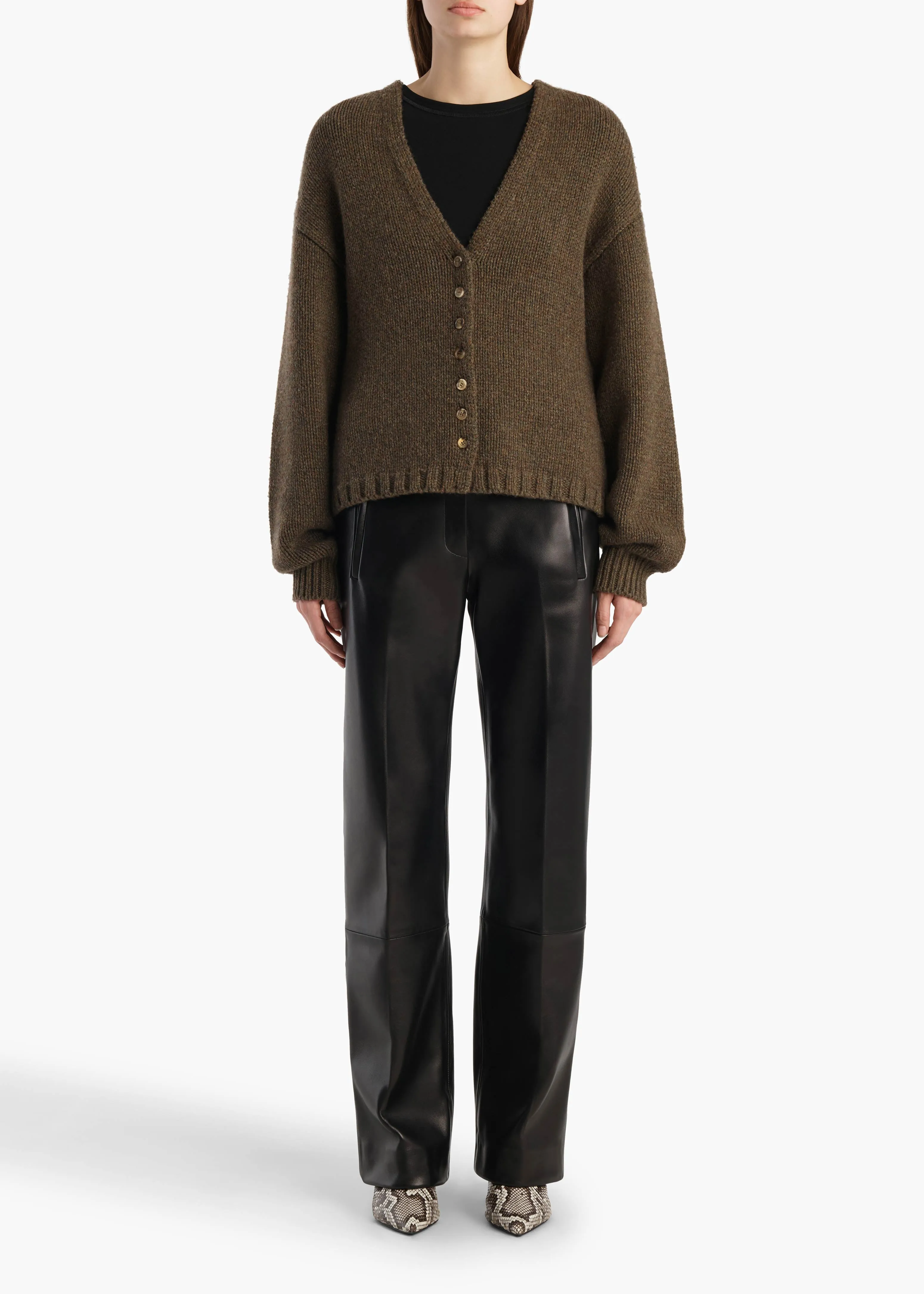 Axel Cardigan in Artichoke sold by KHAITE product image thumbnail 2