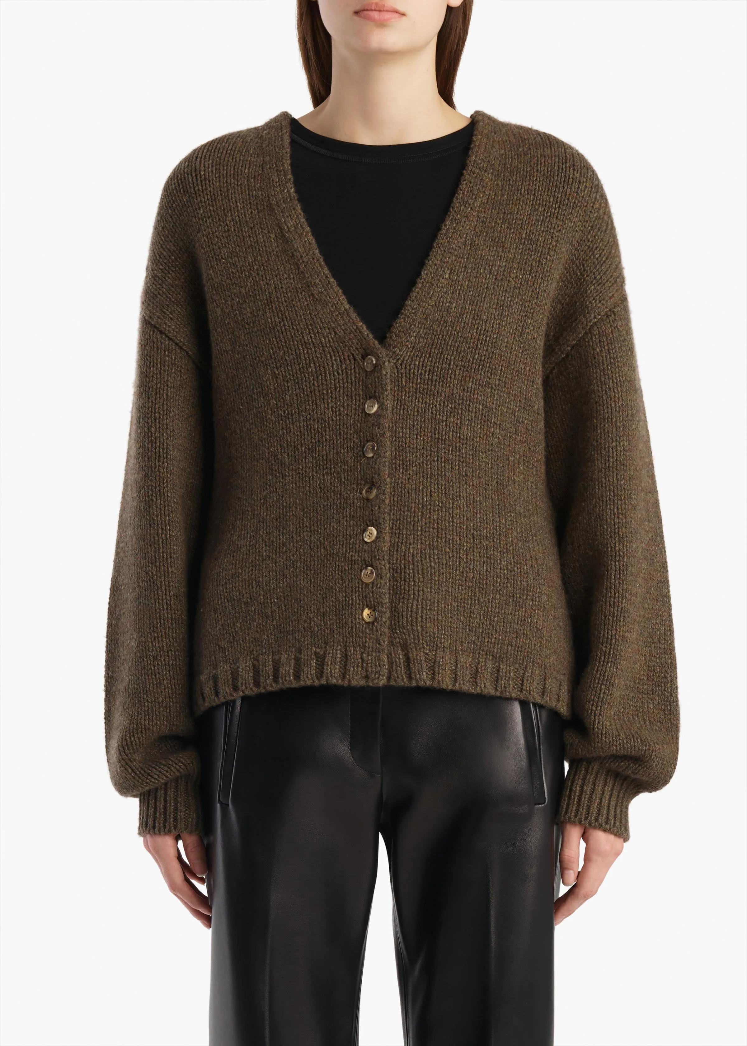 Axel Cardigan in Artichoke sold by KHAITE product image thumbnail 3