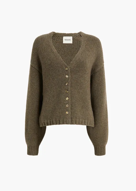 Axel Cardigan in Artichoke made by KHAITE